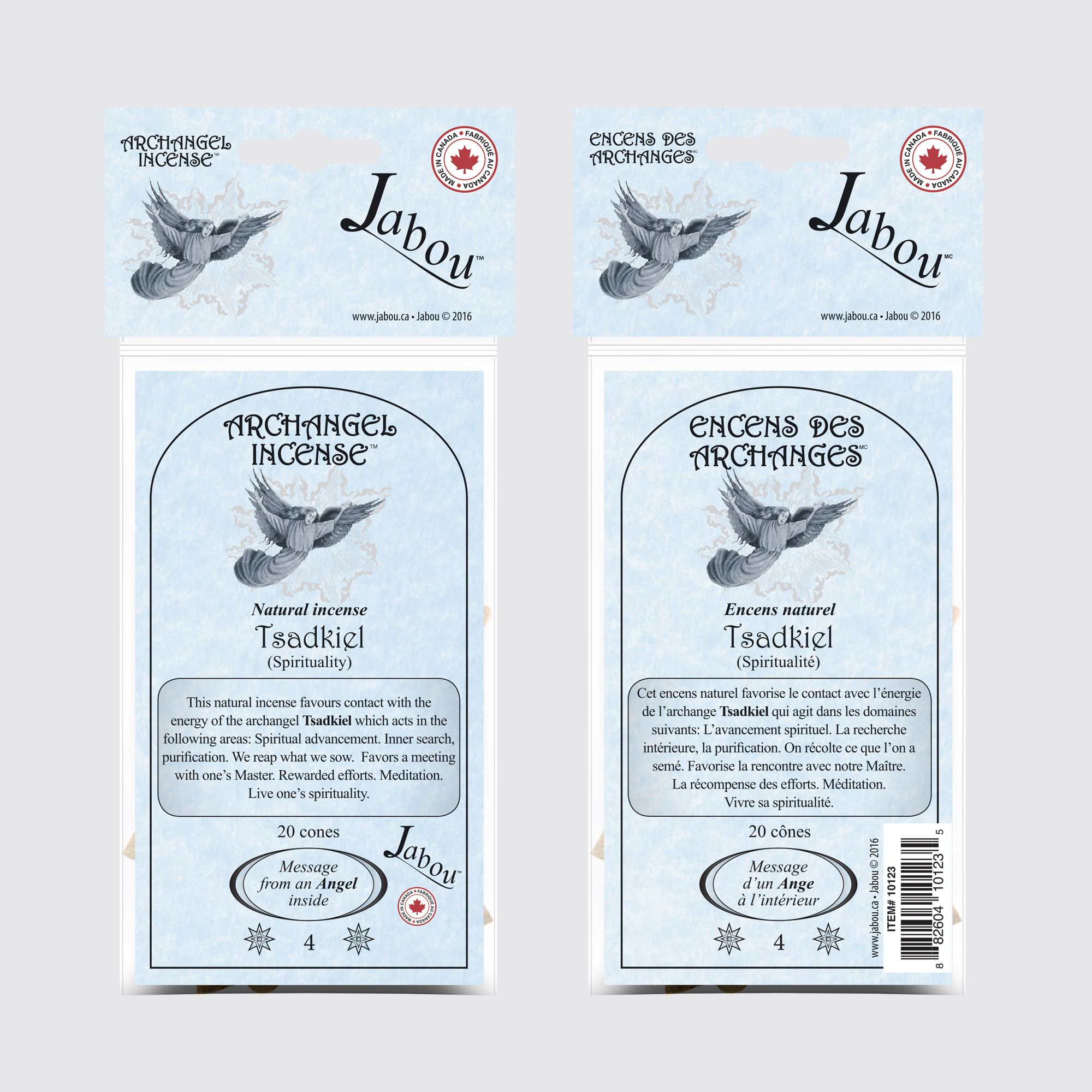 Jabou® Archangel Incense® #04 Tsadkiel (Spirituality) Incense CONES