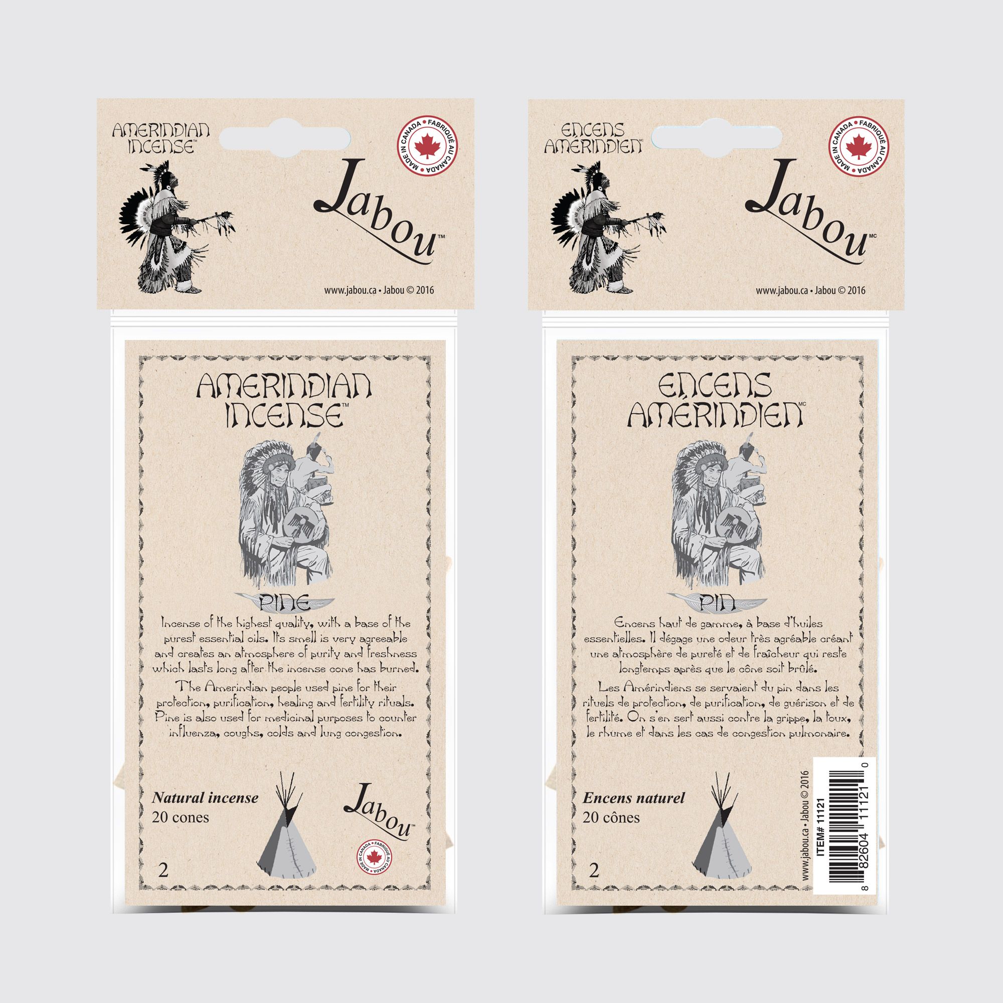 Jabou™ Amerindian Incense Cones #02 Pine