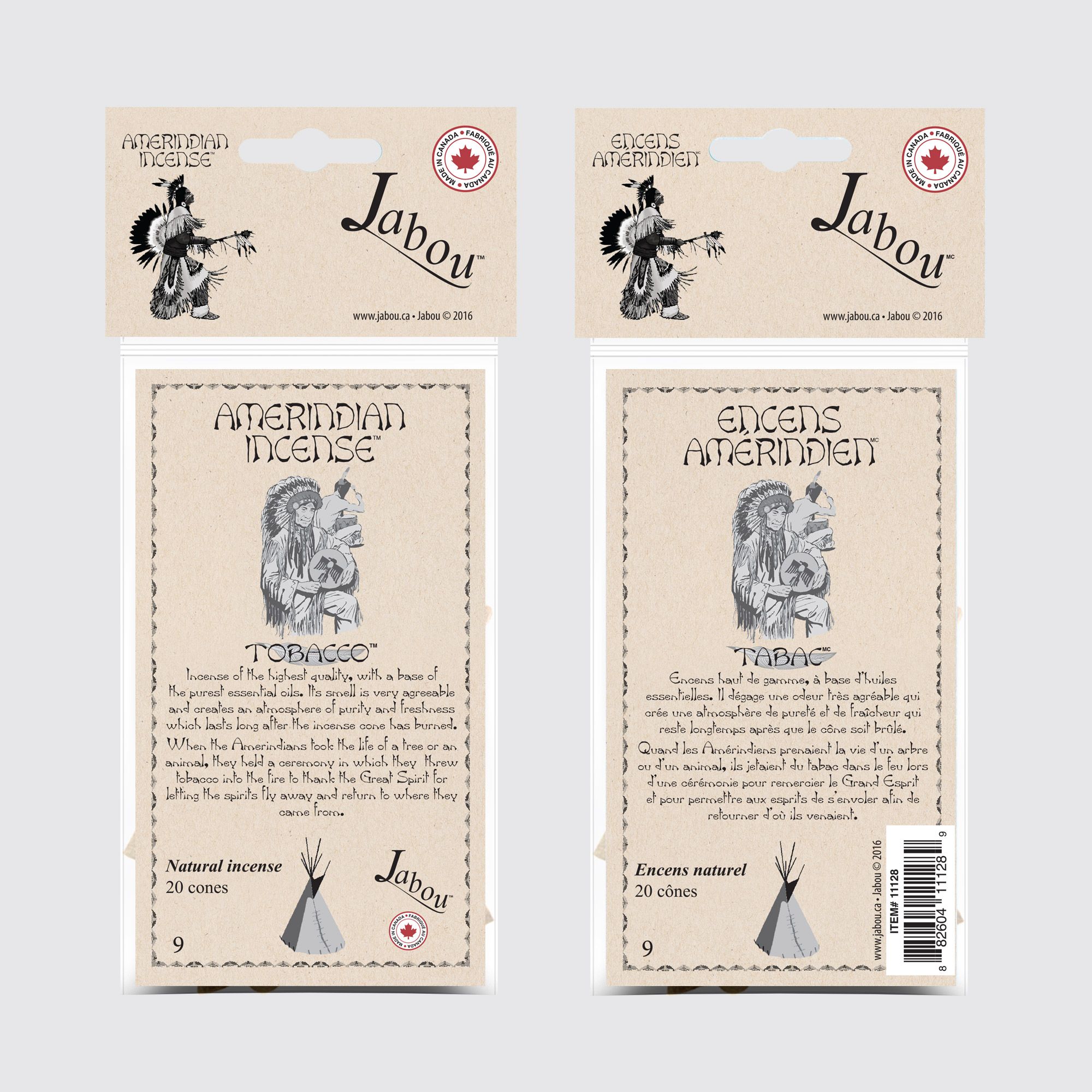 Jabou™ Amerindian Incense Cones #09 Tobacco