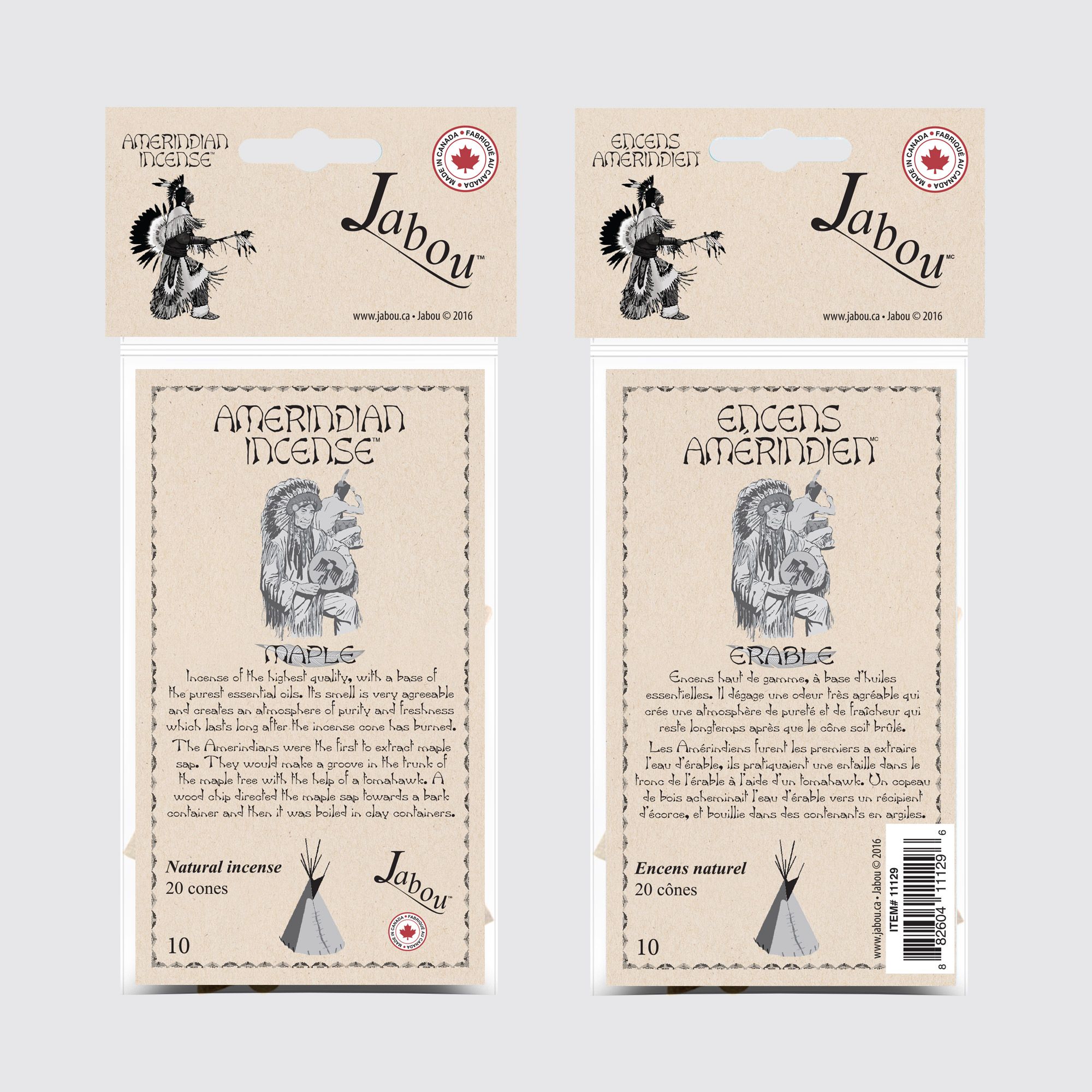 Jabou™ Amerindian Incense Cones #10 Maple
