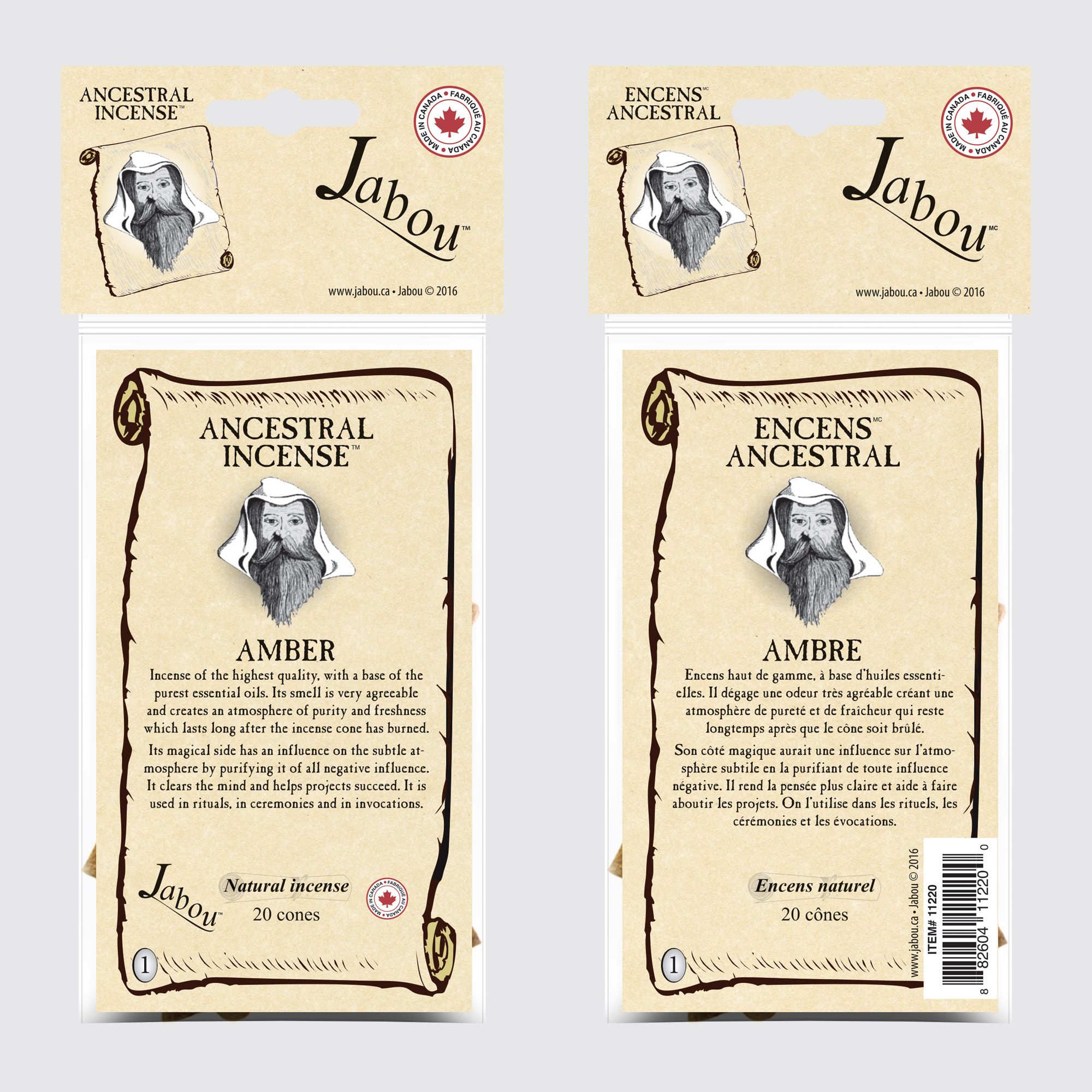 Jabou™ Ancestral Incense Cones #01 Amber