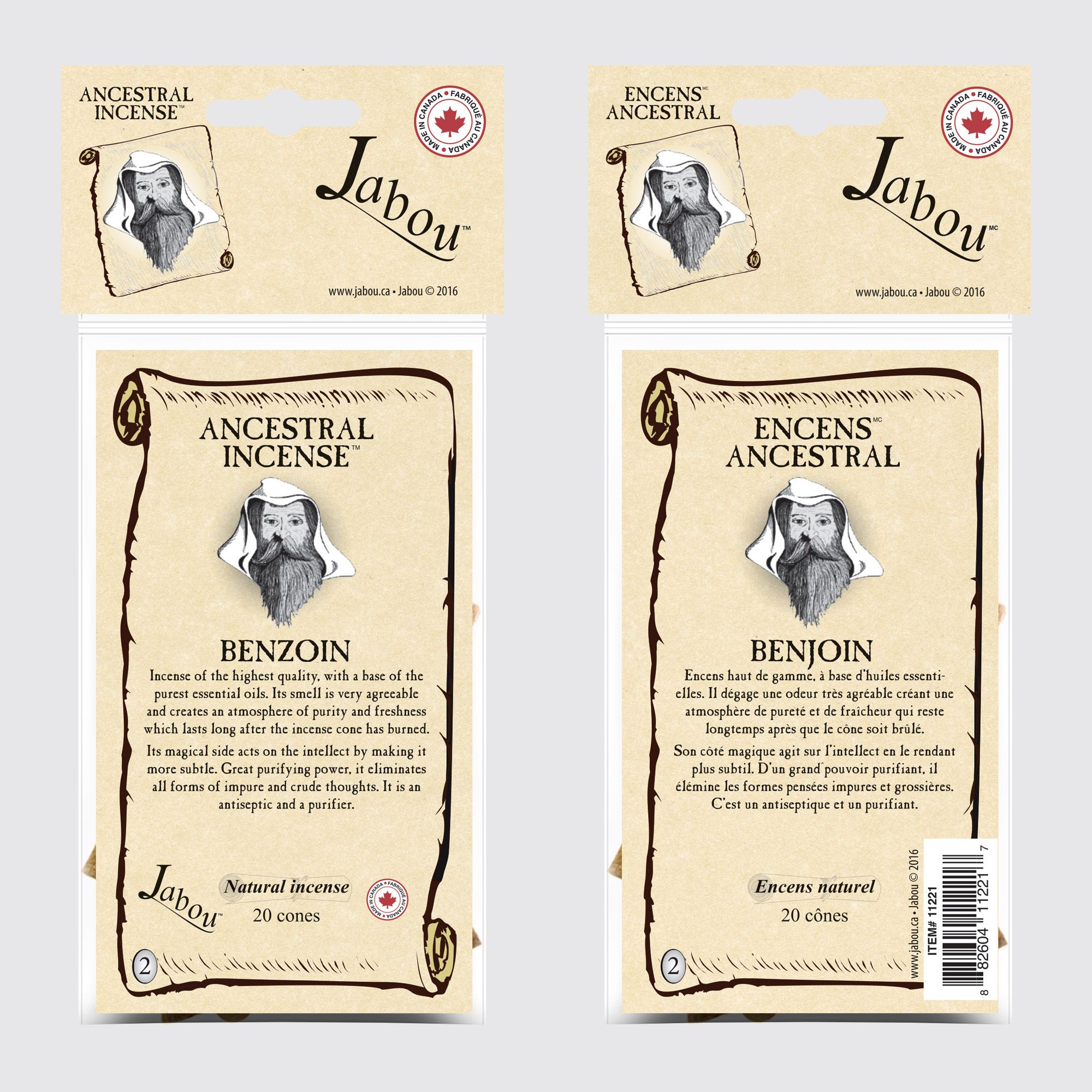 Jabou™ Ancestral Incense Cones #02 Benzoin