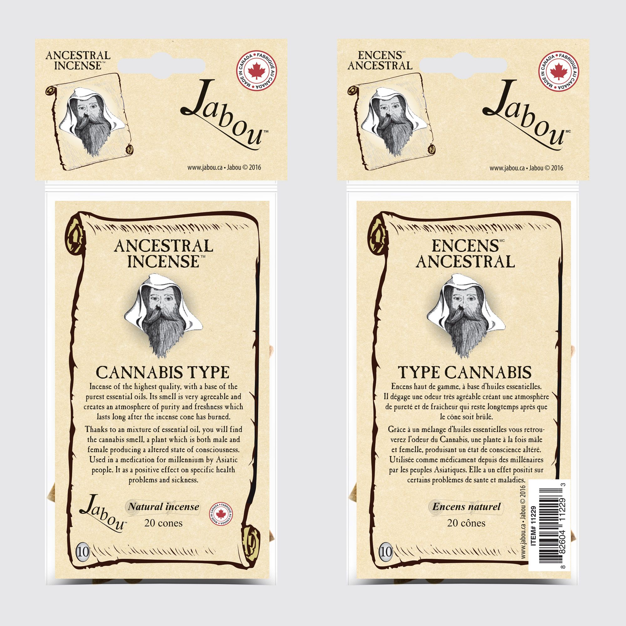 Jabou™ Ancestral Incense Cones #10 Ca Type