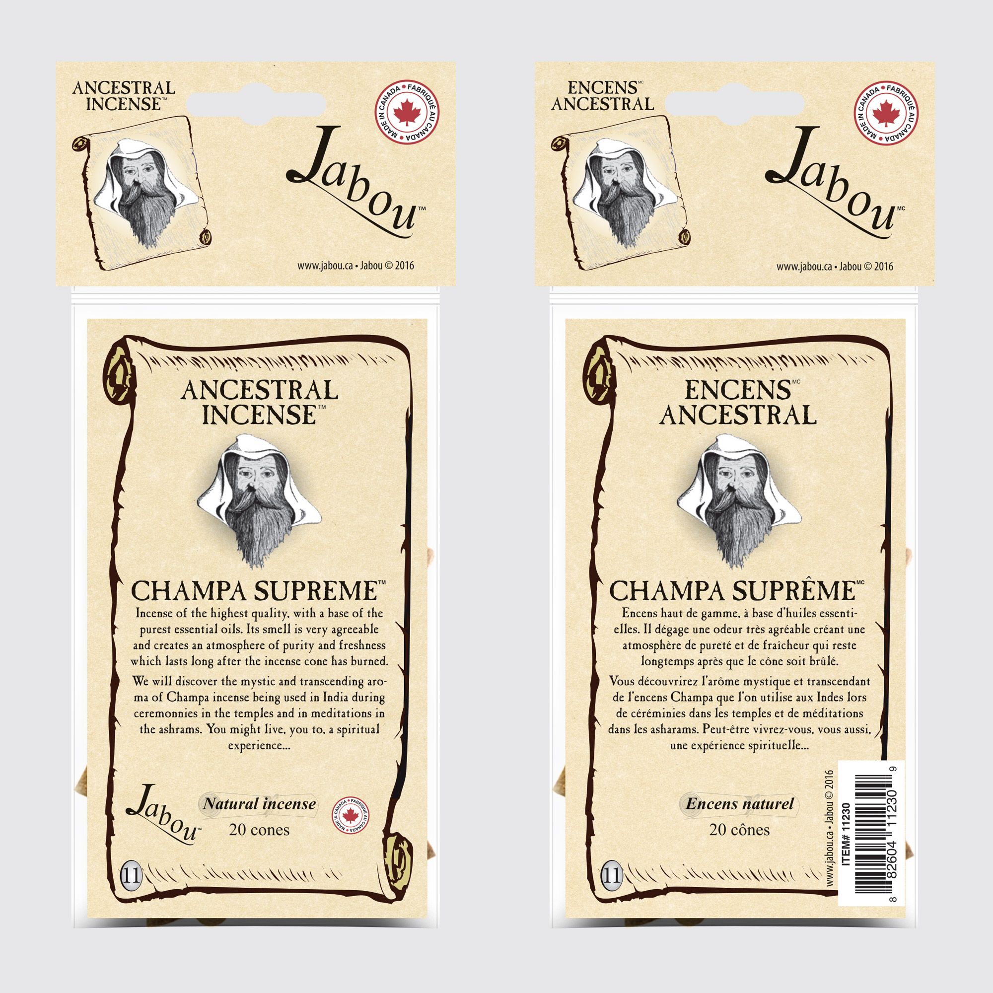 Jabou™ Ancestral Incense Cones #11 Champa Supreme