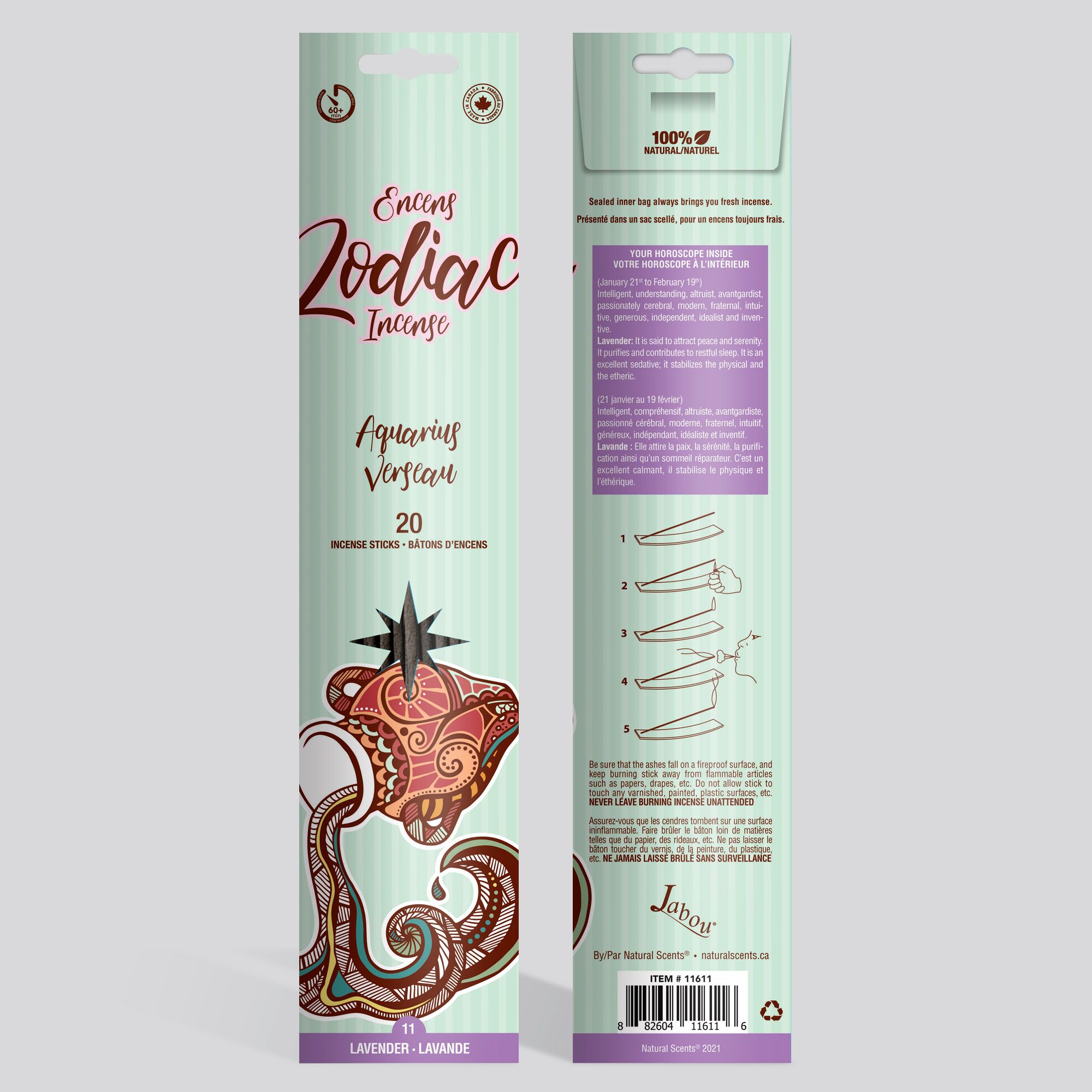 Jabou™ Zodiac #11 Aquarius Incense Item #11611