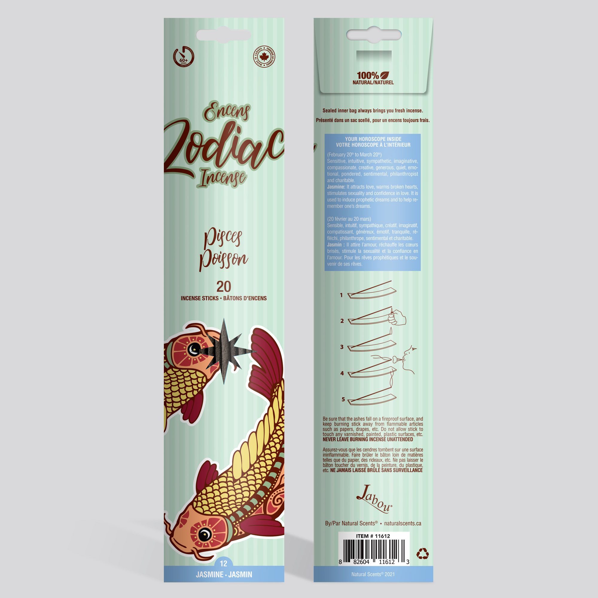 Jabou™ Zodiac #12 Pisces Incense Item #11612