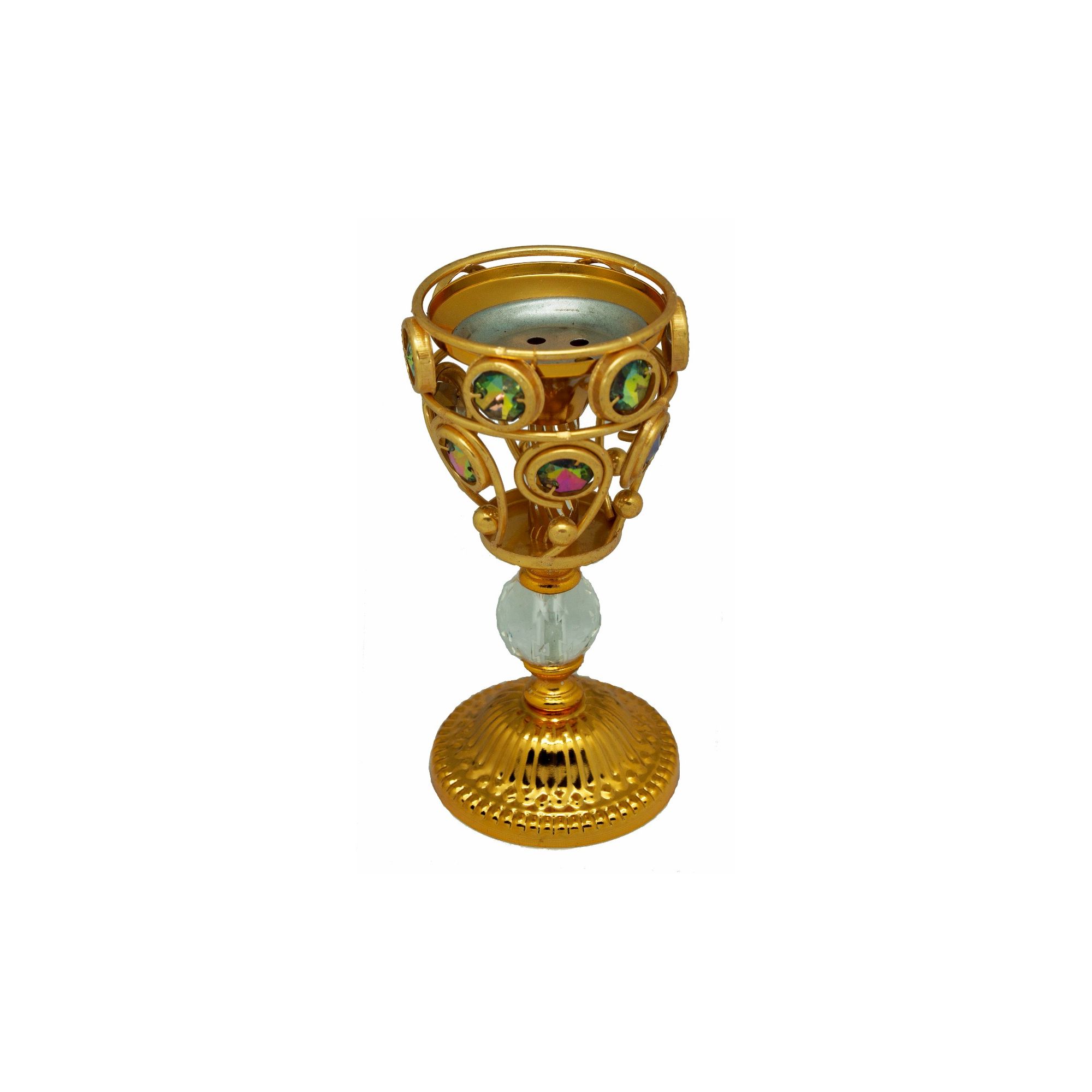 Wine glass Resin Burner (Gold Color) 6