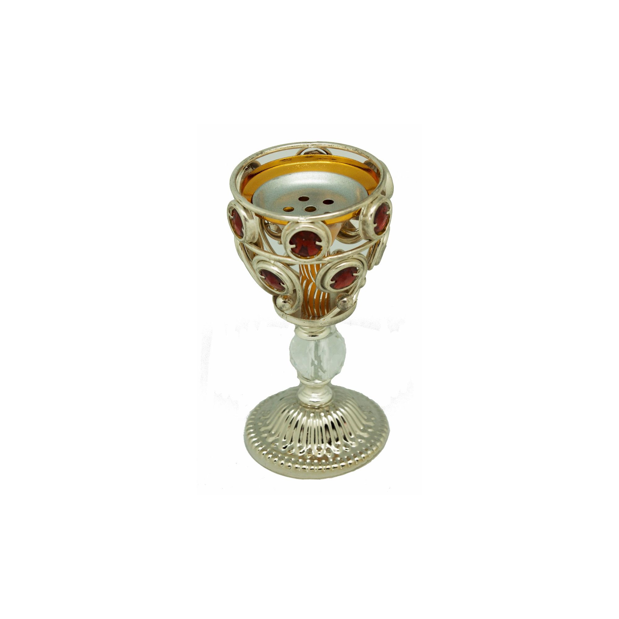 Wine glass Resin Burner (Silver Color) 6