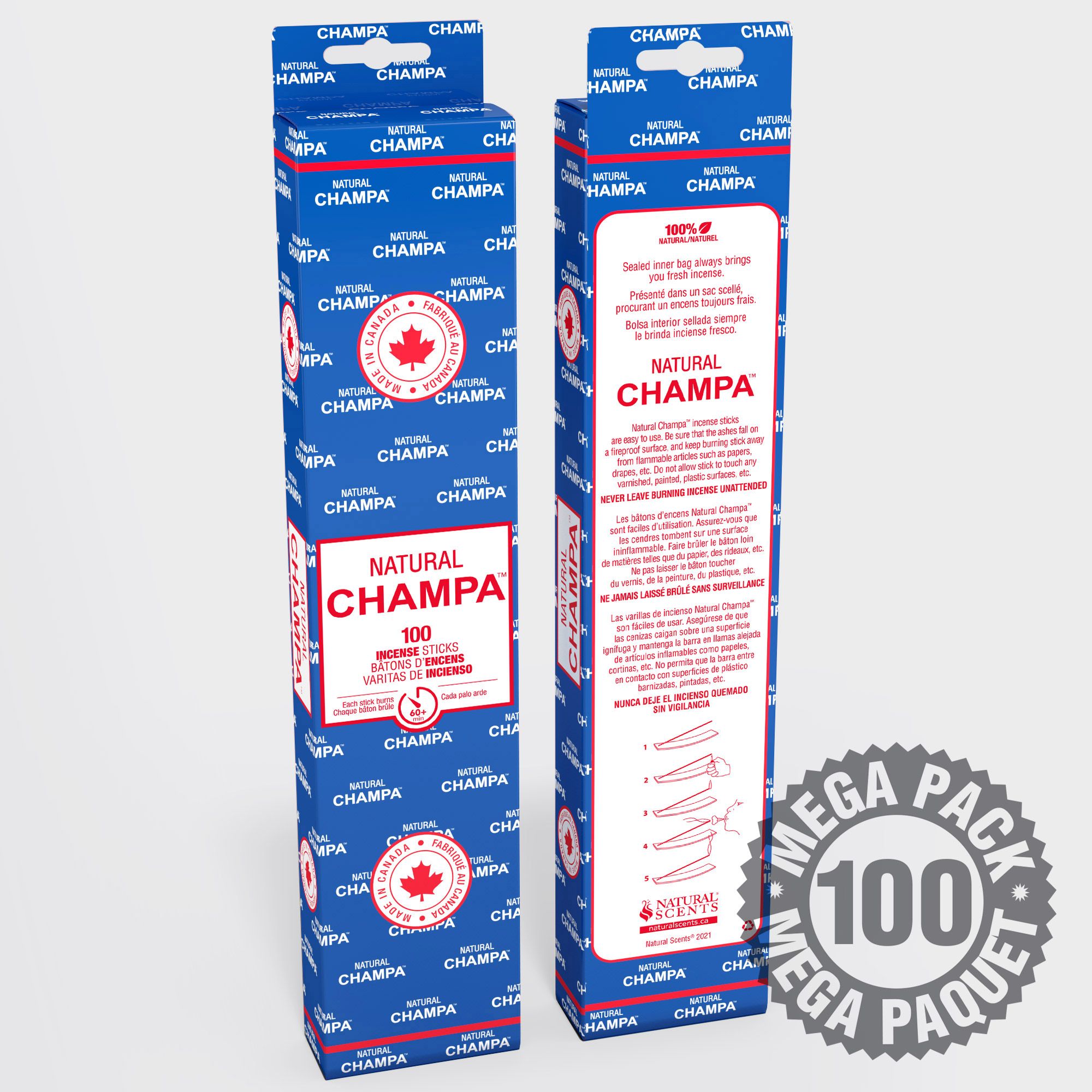 Natural Champa™ Pack of 100 Sticks #51507
