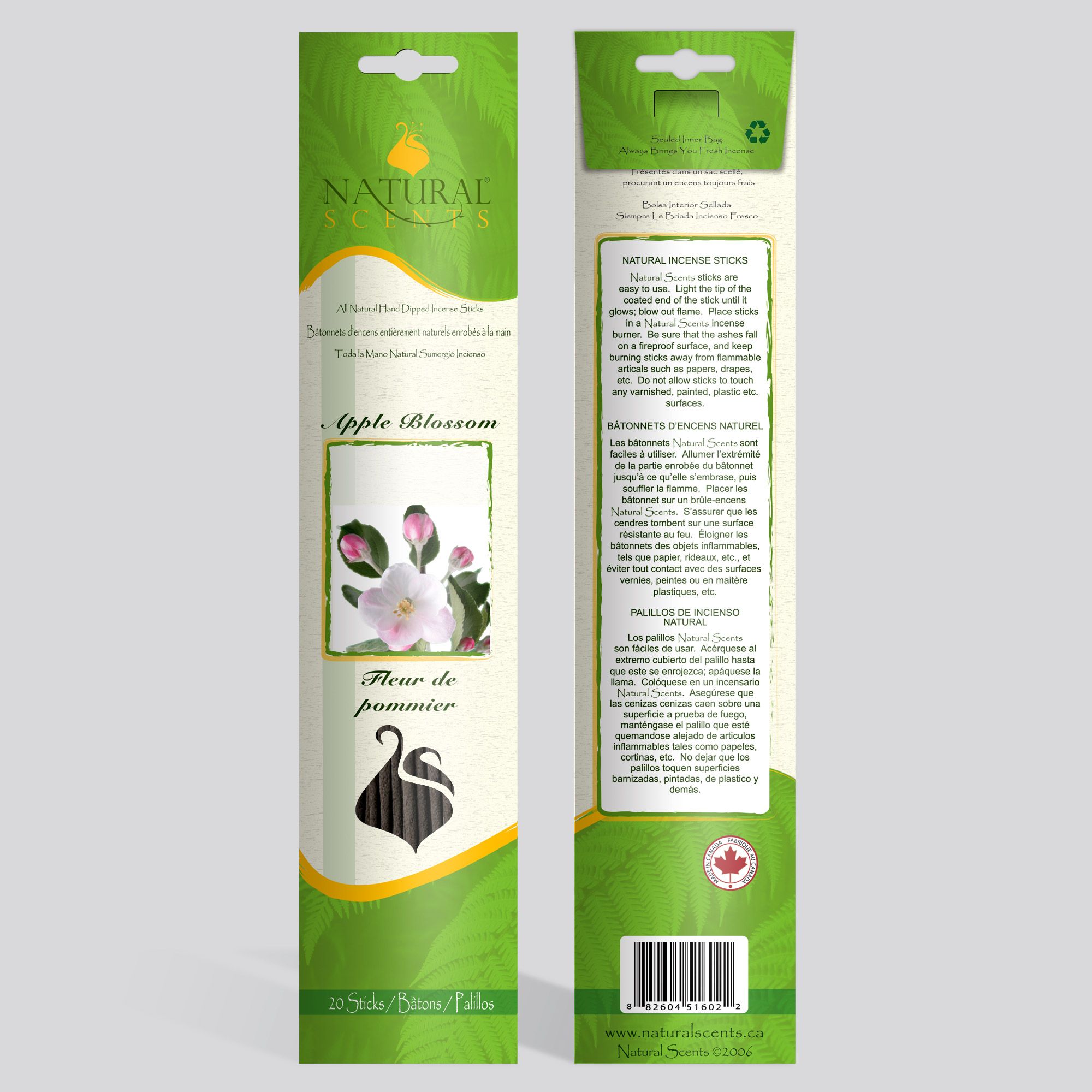 Natural Scents® Apple Blossom Regular Sticks