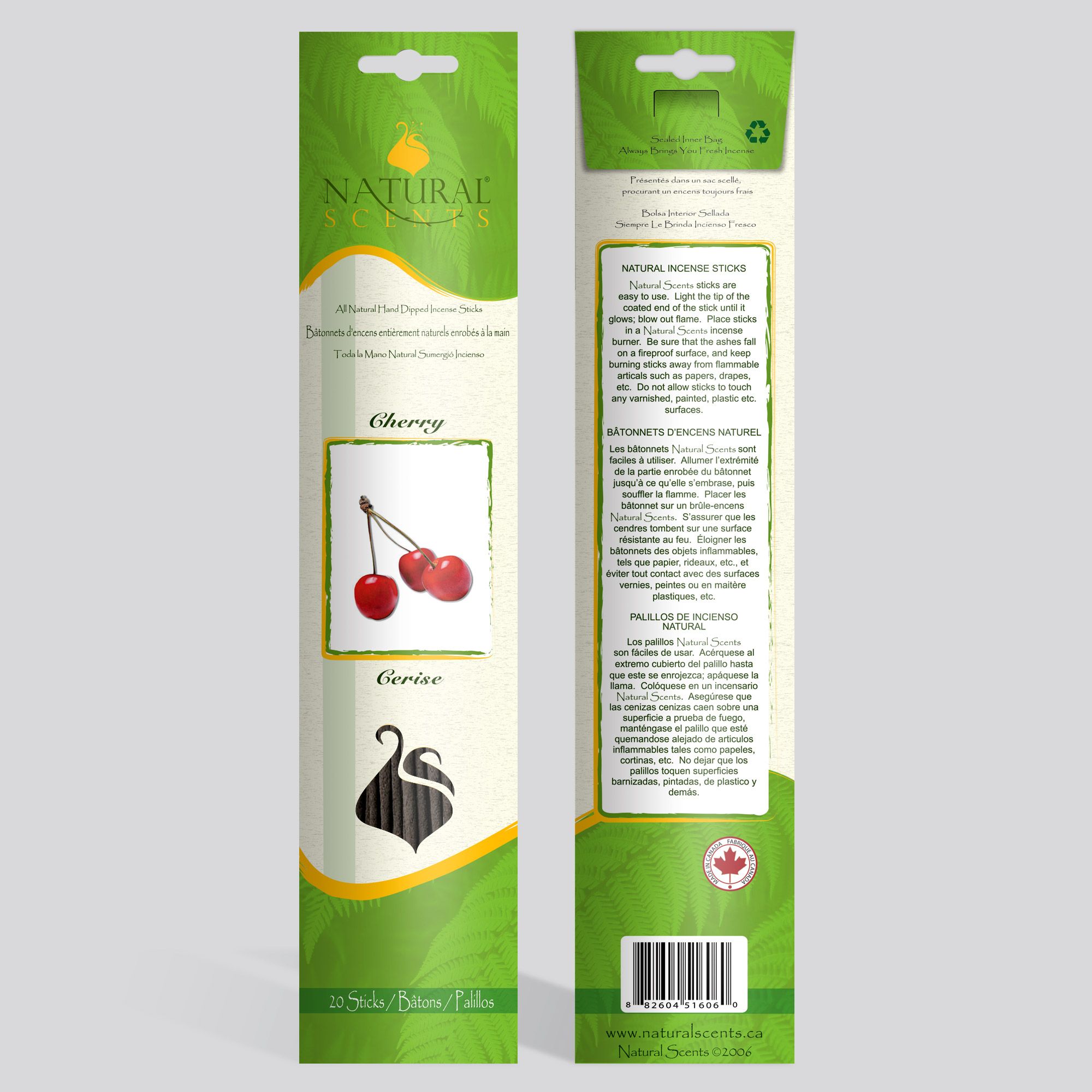 Natural Scents® Cherry Regular Sticks