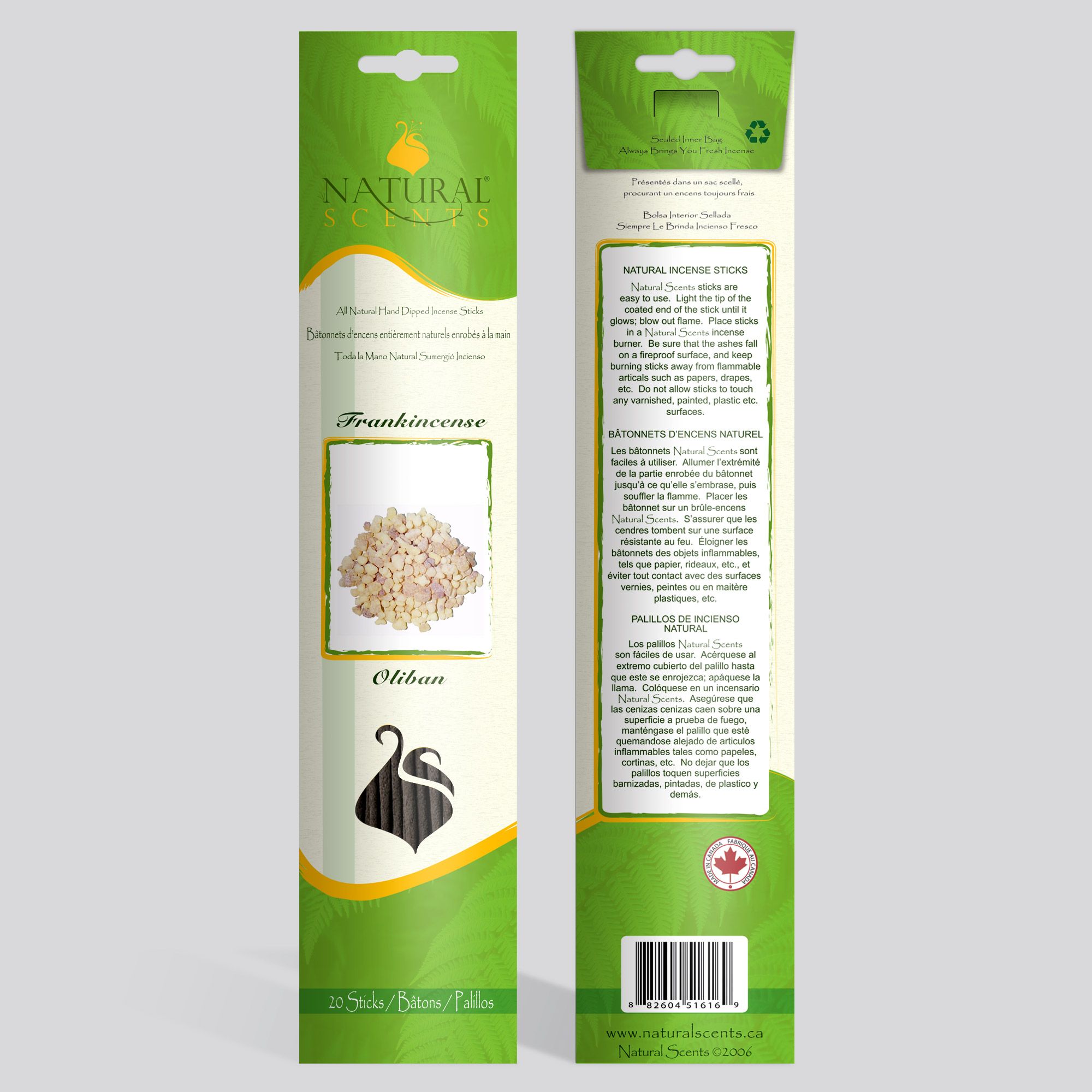 Natural Scents® Frankincense Regular Incense Sticks