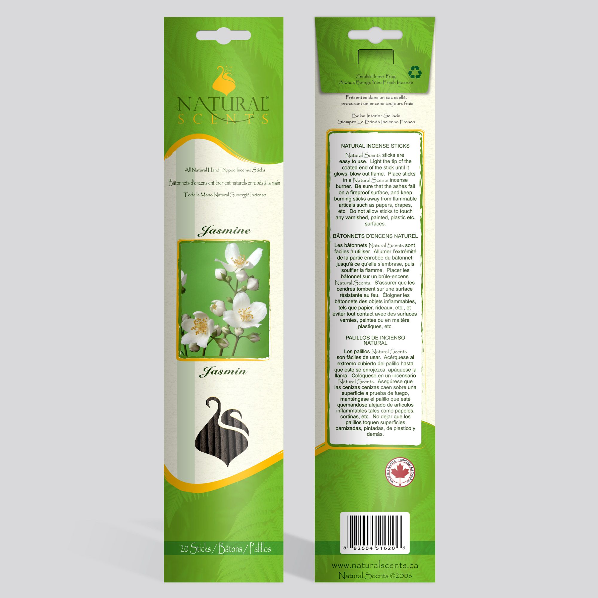 Natural Scents® Jasmine Regular Incense Sticks