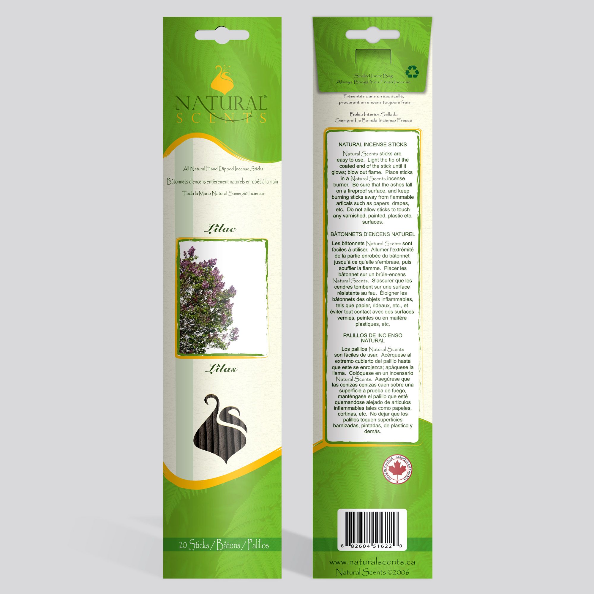Natural Scents® Lilac Regular Incense Sticks