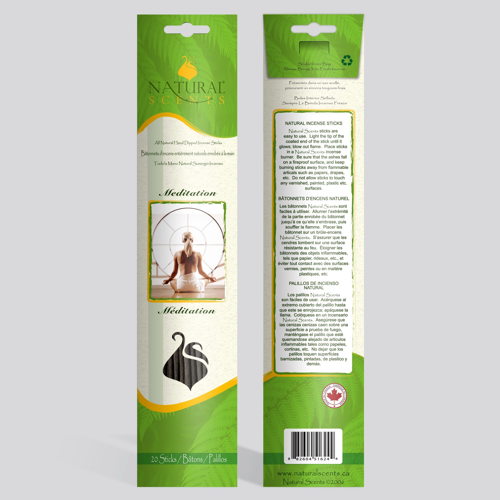 Natural Scents® Meditation Regular Incense Sticks