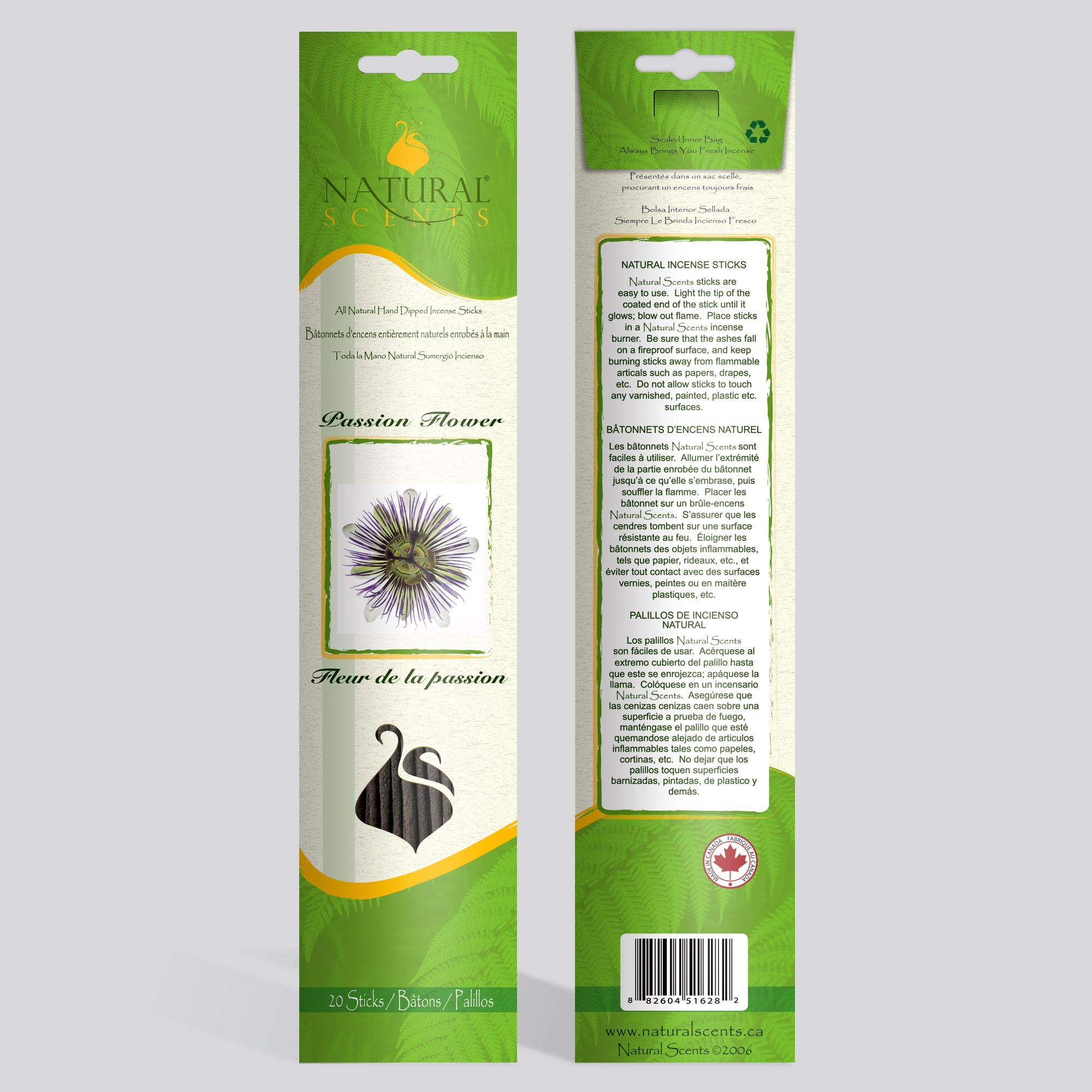 Natural Scents® Passion Flower Regular Incense Sticks