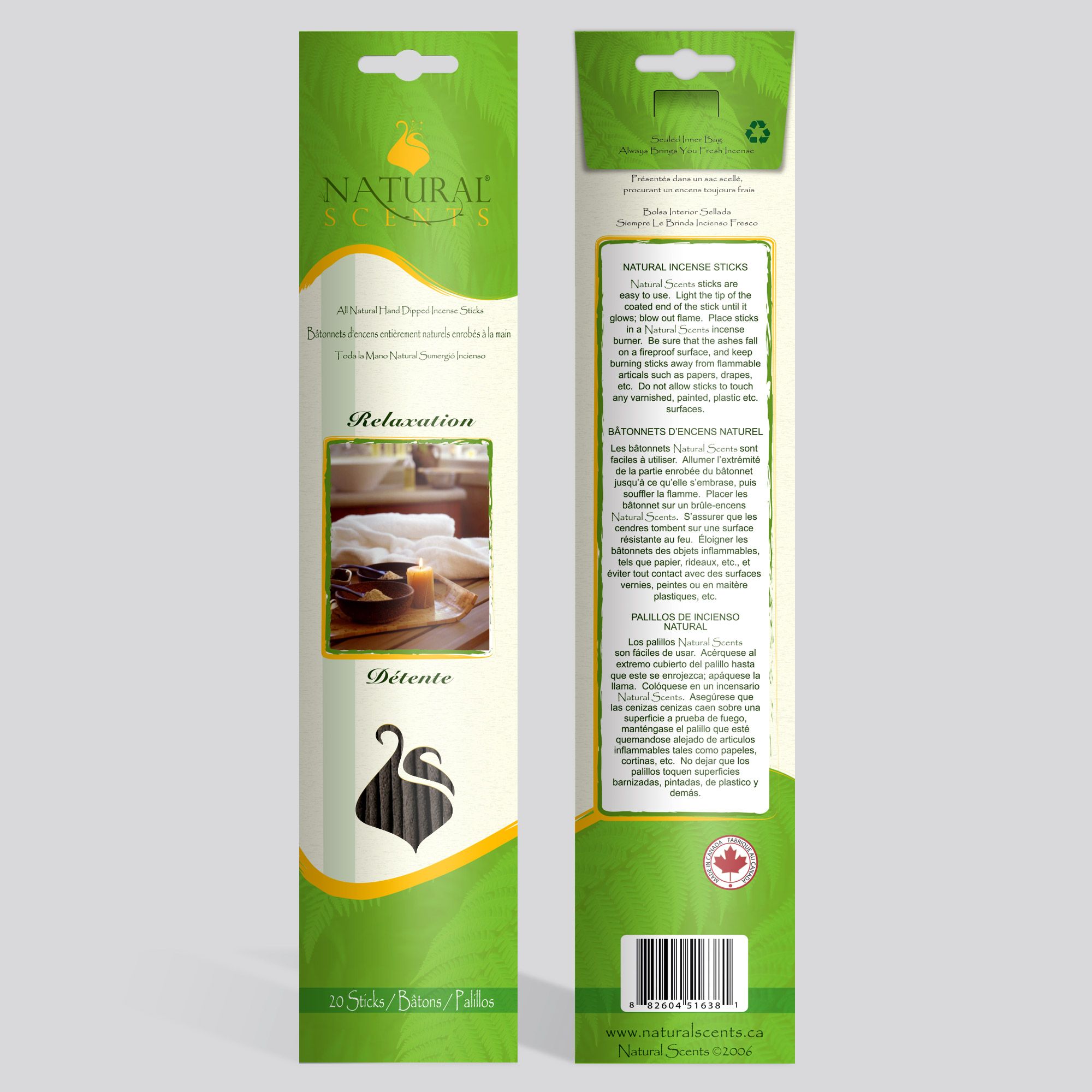 Natural Scents® Relaxation Regular Incense Sticks 