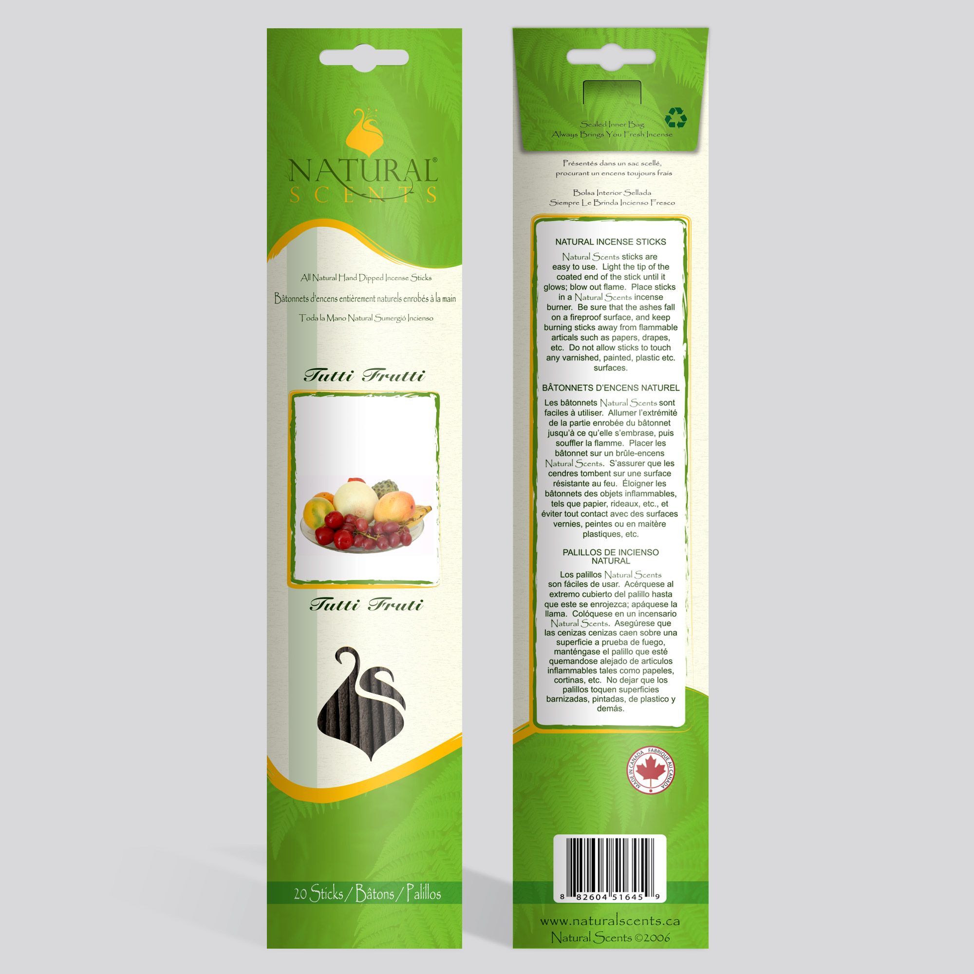 Natural Scents® Tutti Frutti Regular Incense Sticks