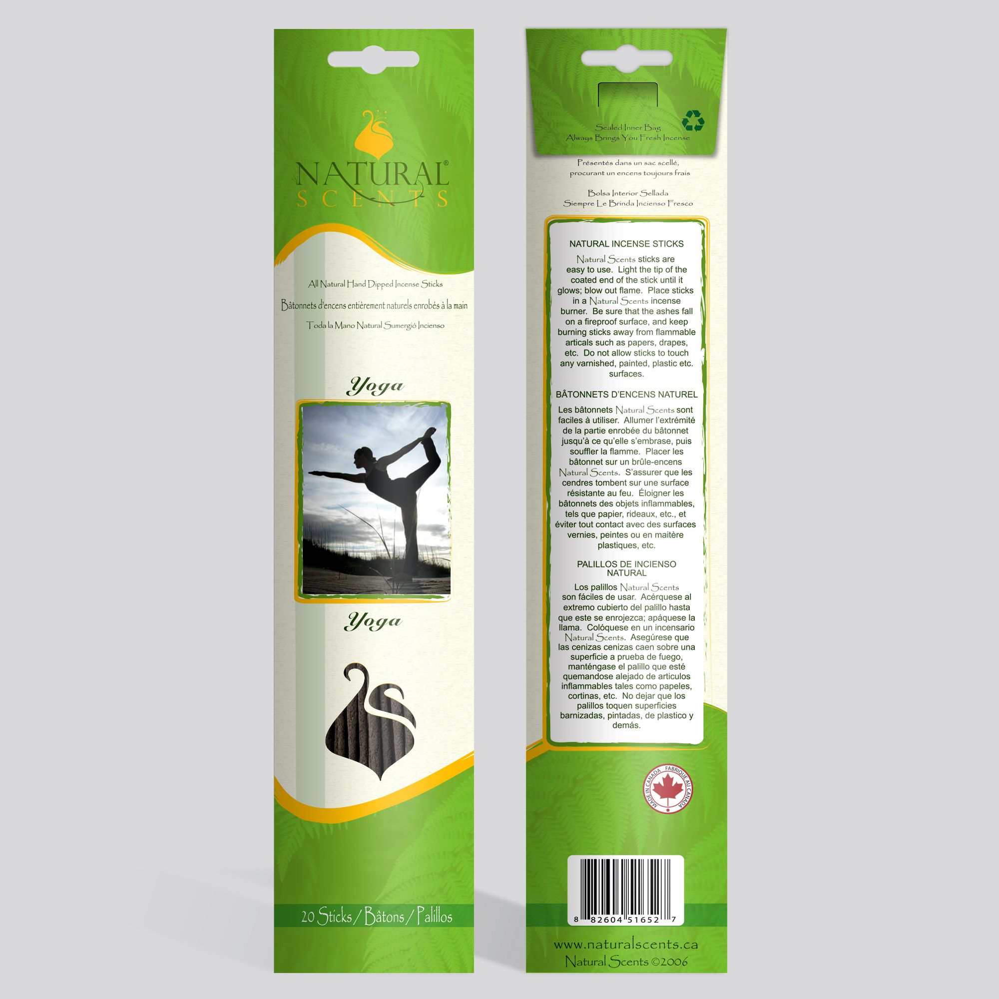 Natural Scents® Yoga Regular Regular Incense Sticks
