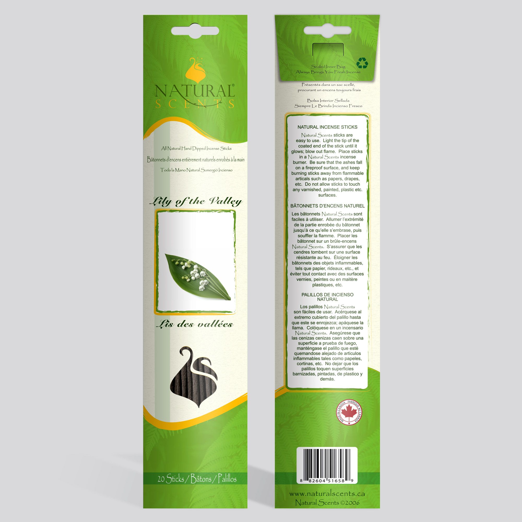 Natural Scents® Lily of the Valley Regular Incense Sticks
