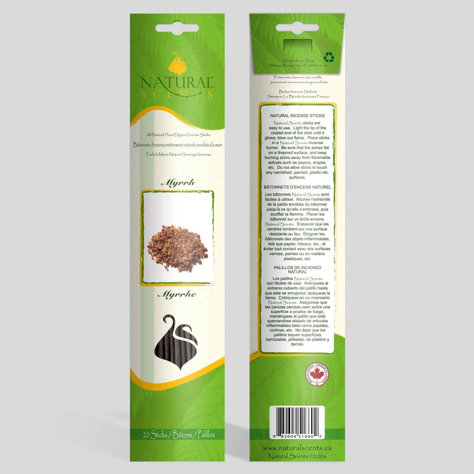 Natural Scents® Myrrh Regular Incense Sticks