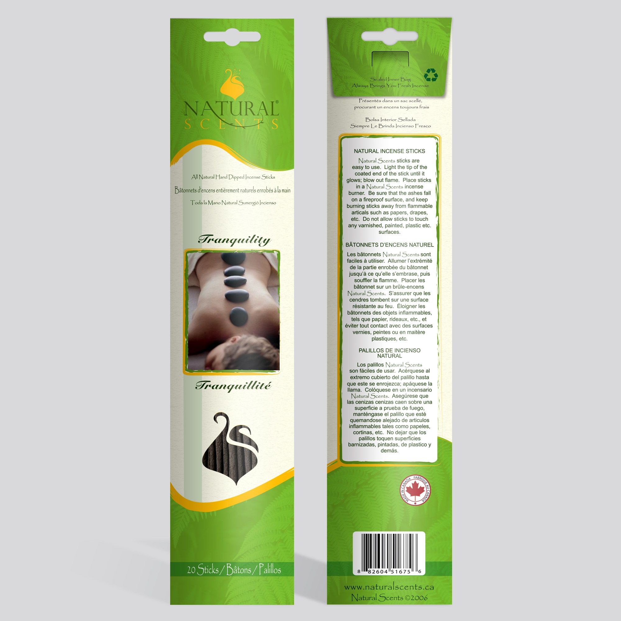 Natural Scents® Tranquility Regular Incense Sticks