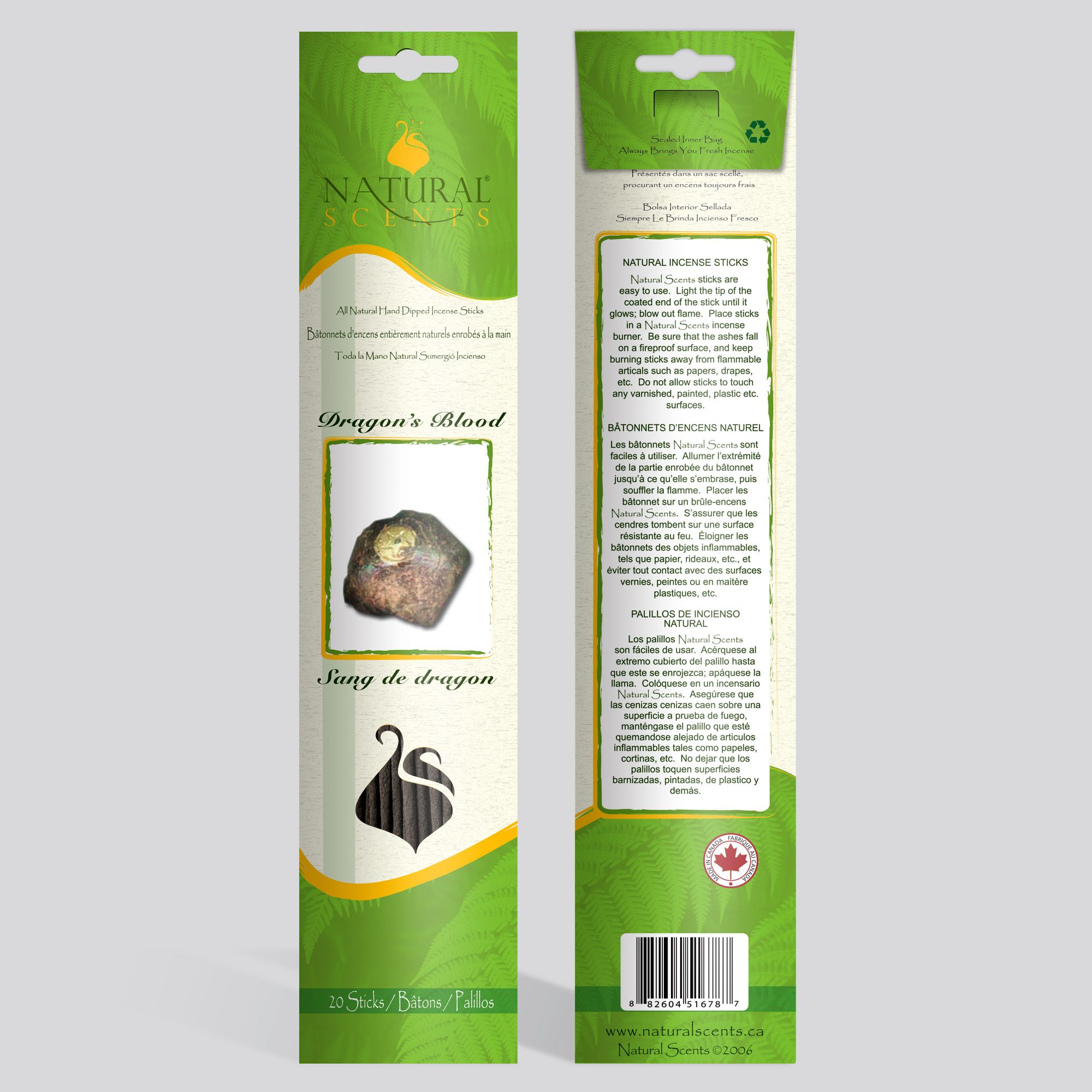 Natural Scents® Dragon's Blood Regular Incense Sticks
