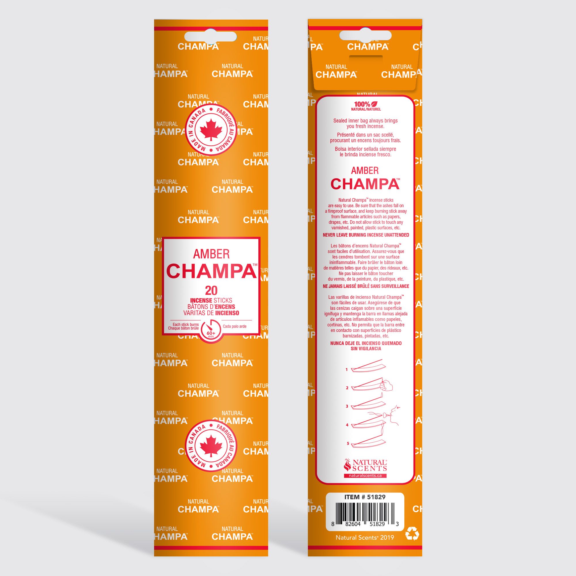 Amber Champa™ Incense Sticks Item #51829