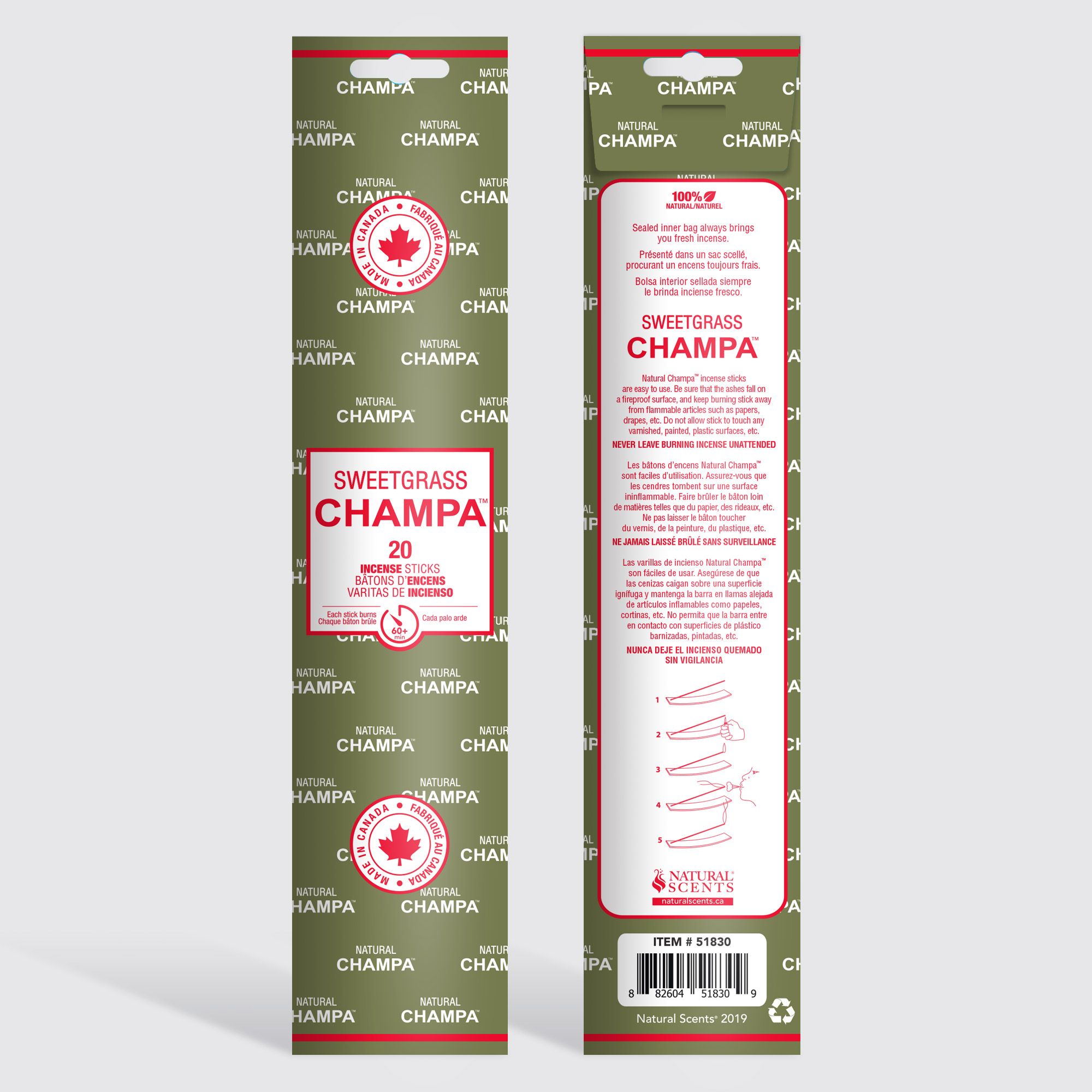 Sweetgrass Champa™ Incense Sticks Item #51830