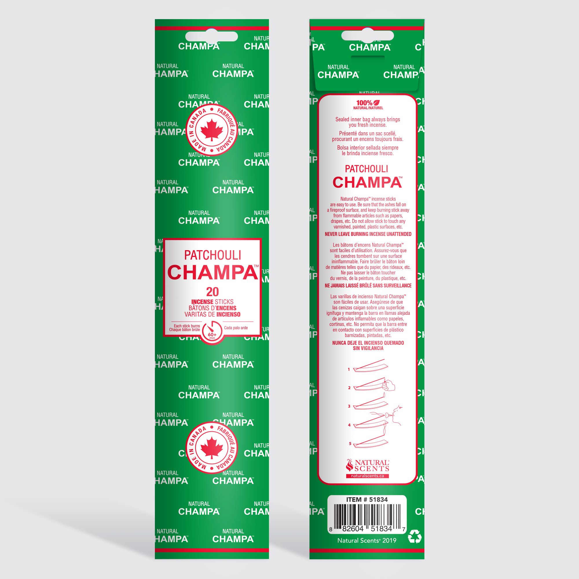 Patchouli Champa™ Incense Sticks Item #51834