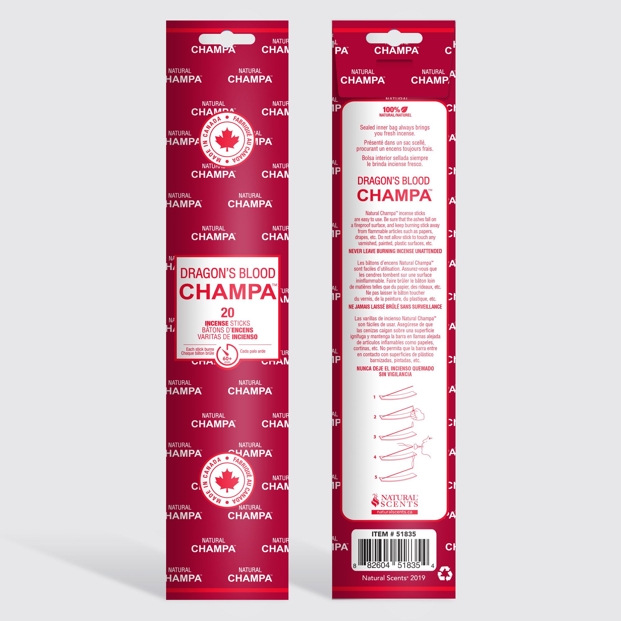 Dragon's Blood Champa™ Incense Sticks Item #51835