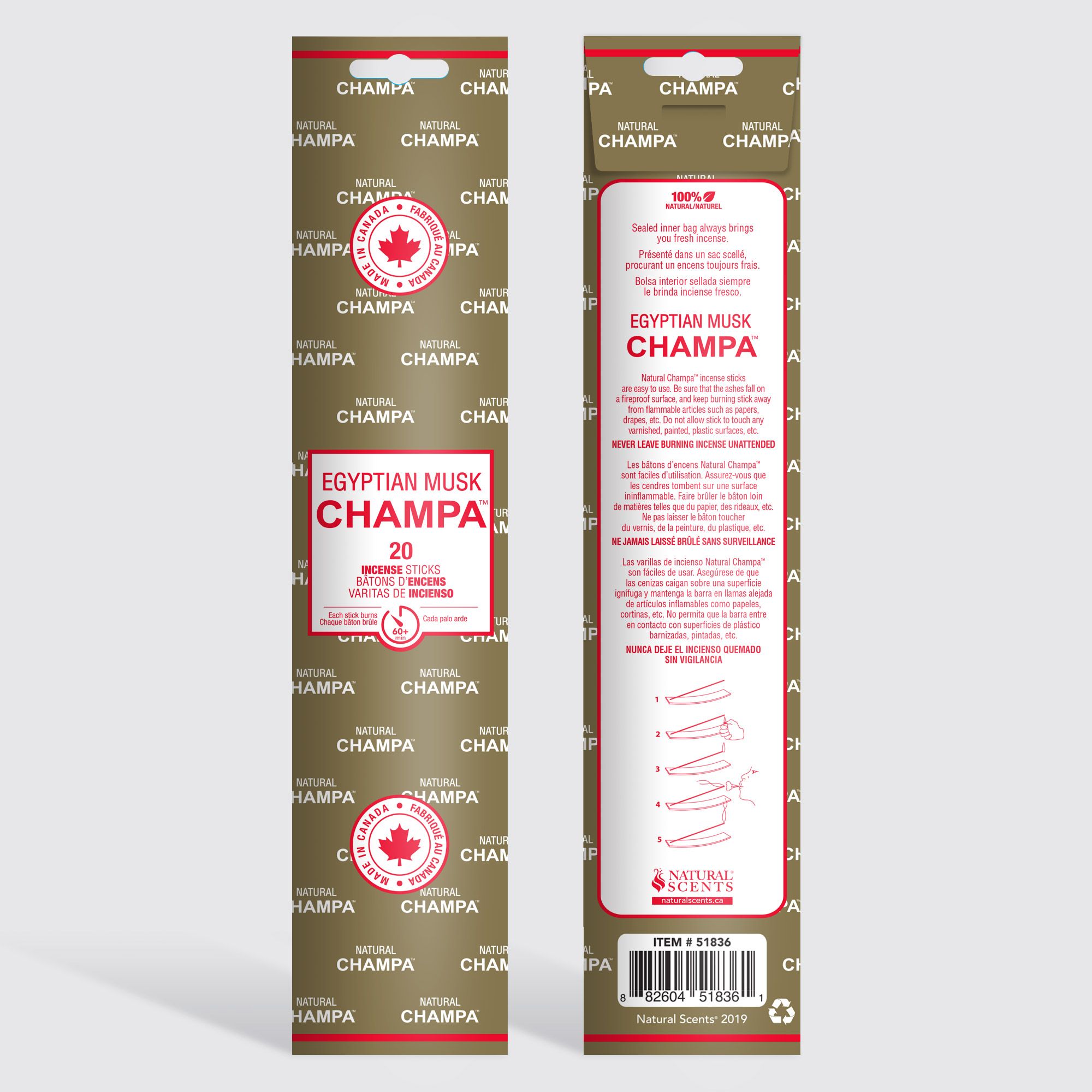 Egyptian Musk Champa™ Incense Sticks Item #51836