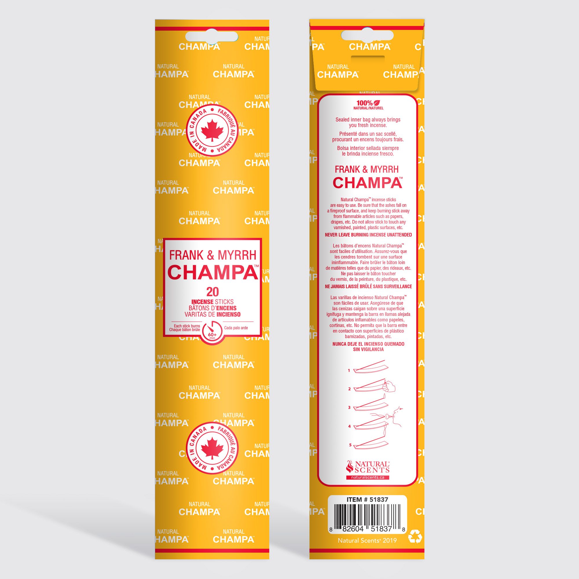 Frank & Myrrh Champa™ Incense Sticks Item #51837