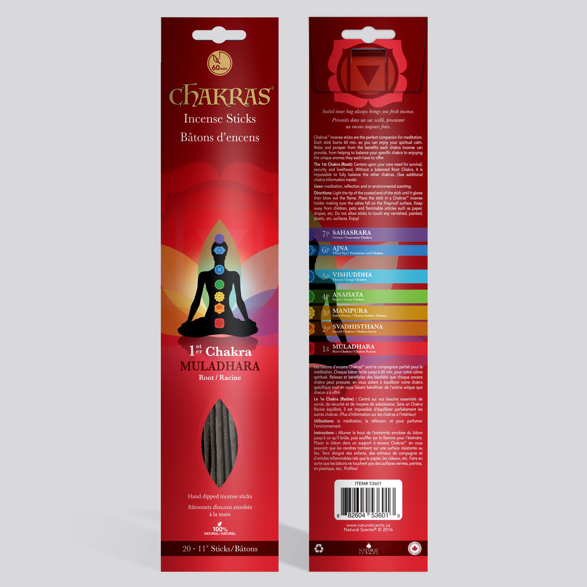 Chakras™ 1st Muladhara Incense Sticks (Root) #53601