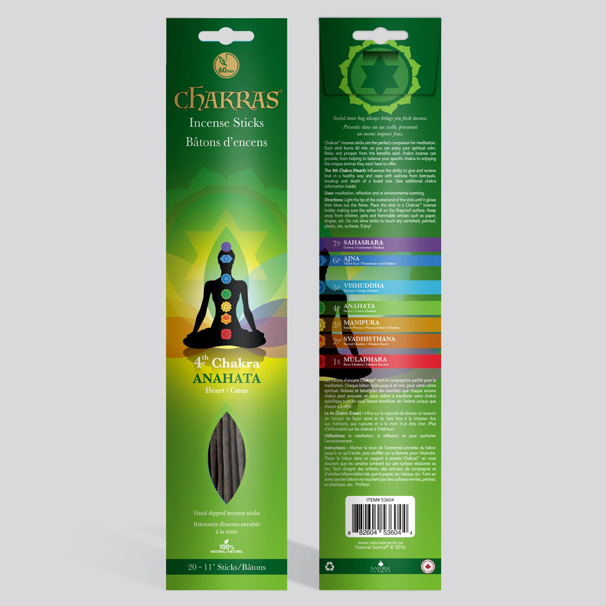 Chakras™ 4th Anahata Incense Sticks (Heart) #53604