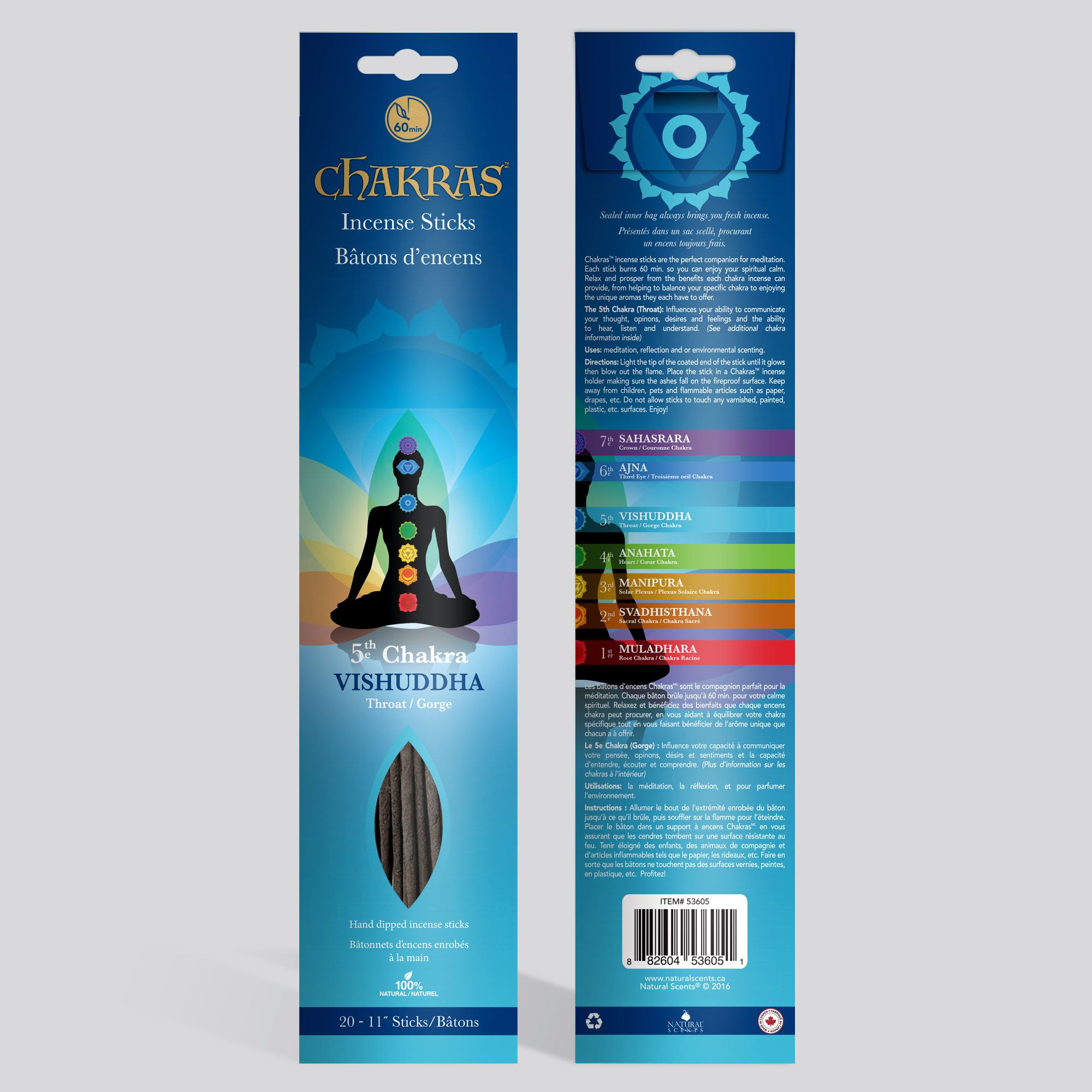 Chakras™ 5th Vishuddha Incense Sticks (Throat) #53605