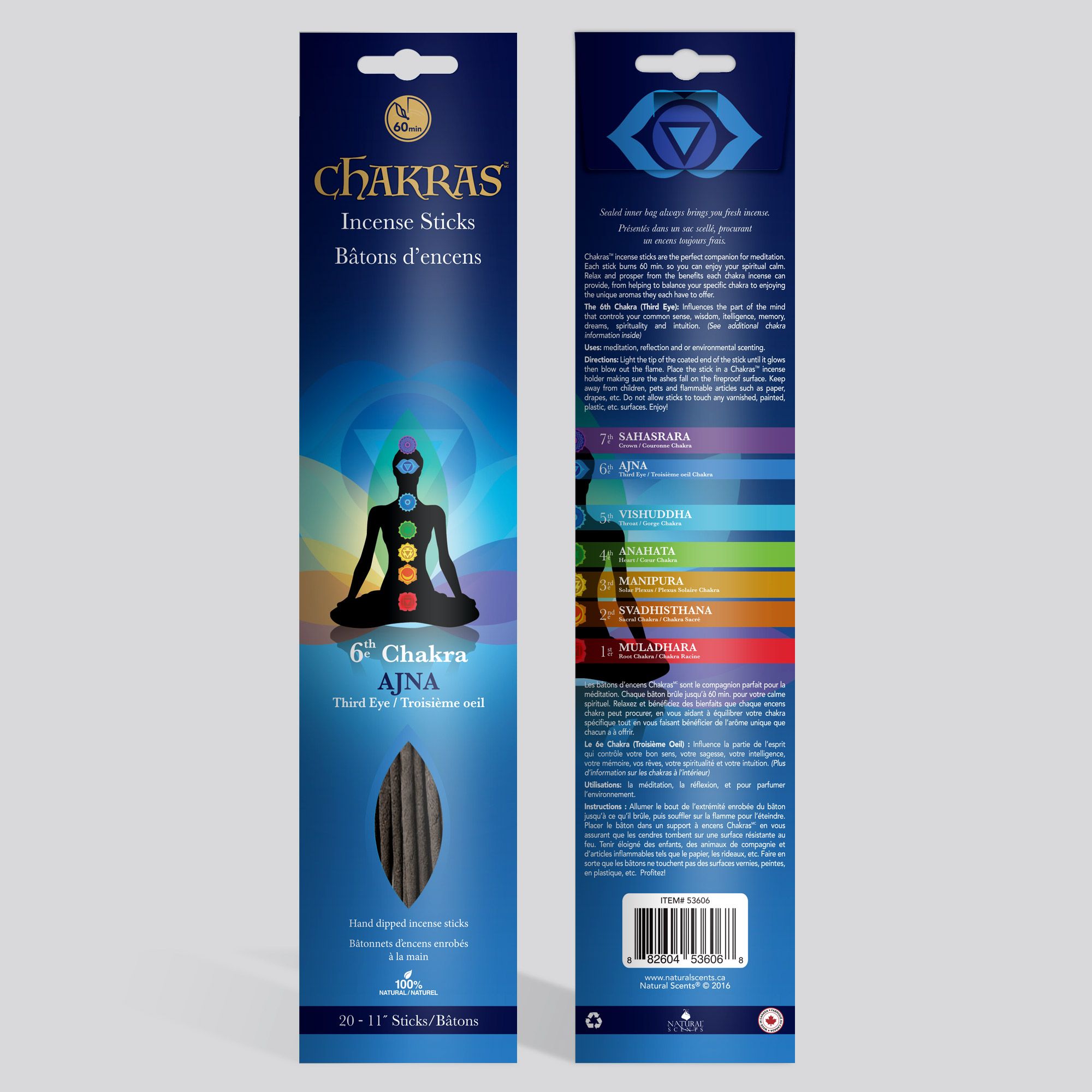 Chakras™ 6th Ajna Incense Sticks (Third Eye) #53606