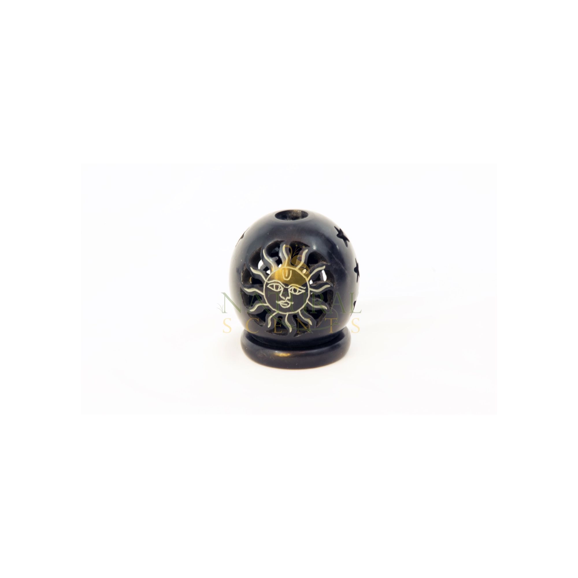 Soapstone Sun & Star Candle Holder #65083