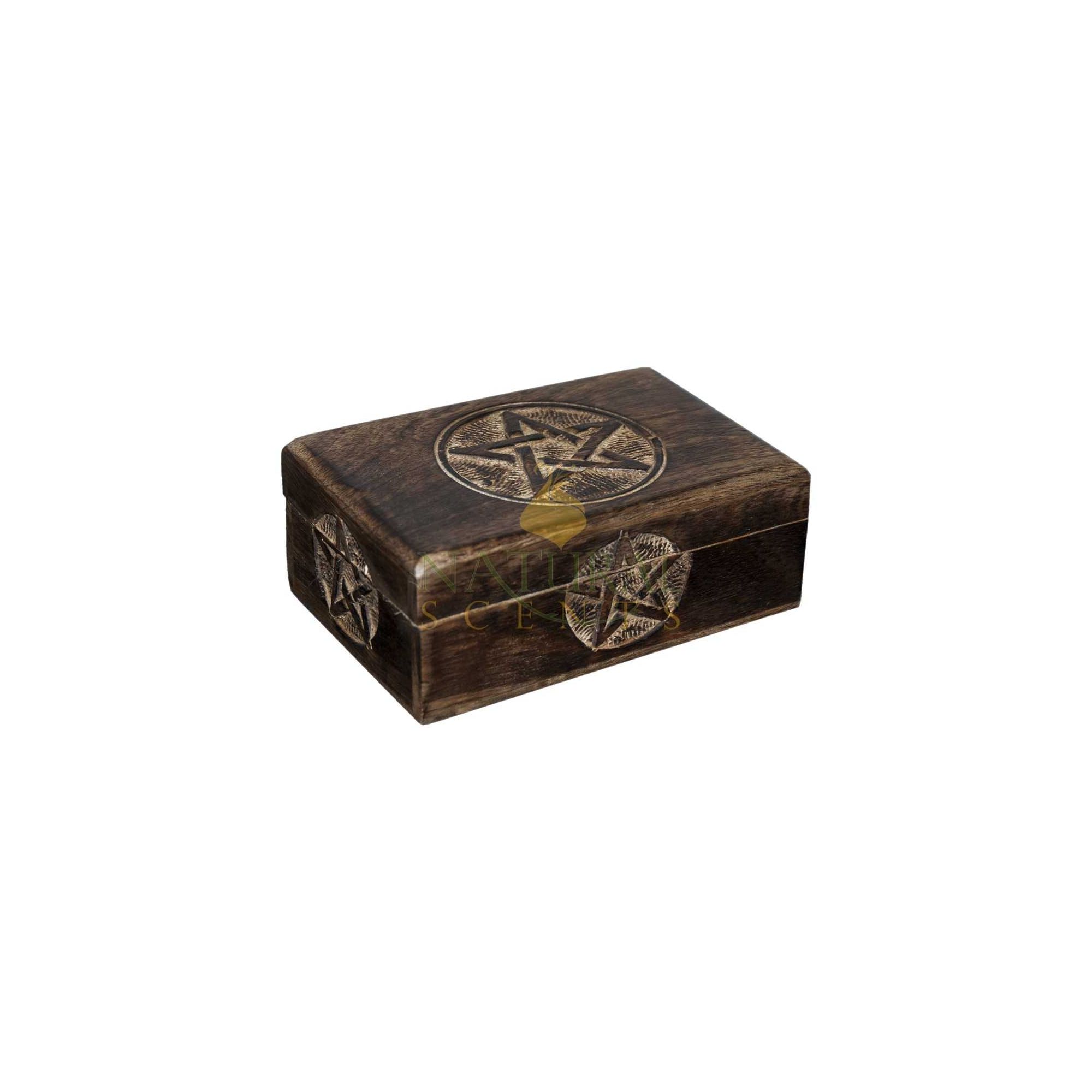 Pentacle Engraved Brown Box 6