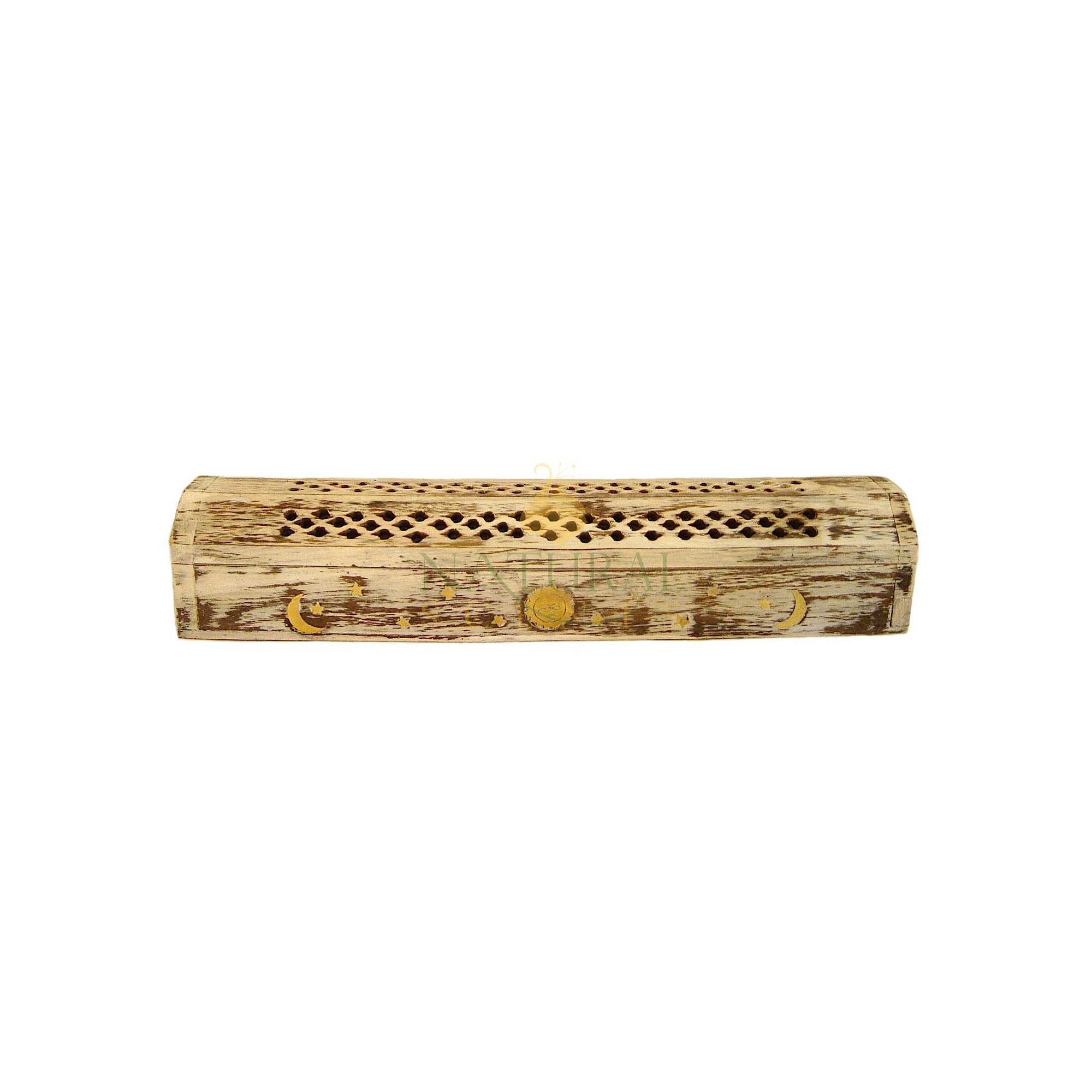 Moon/Stars/Sun White Coffin Box #85076
