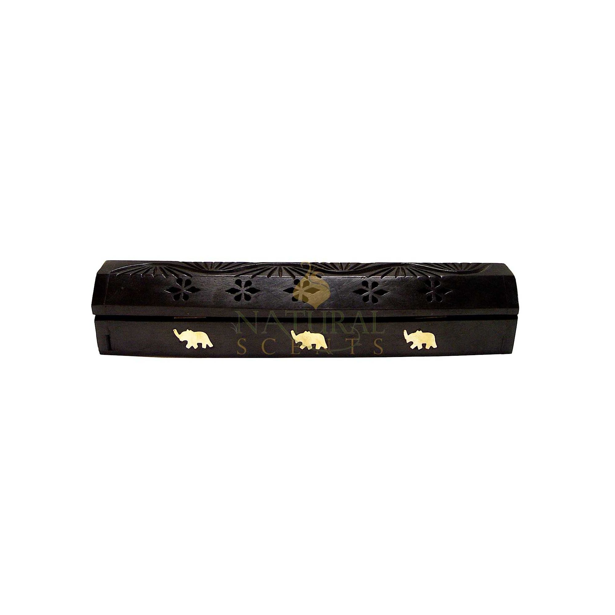 Black Elephant Coffin Box Item #85077