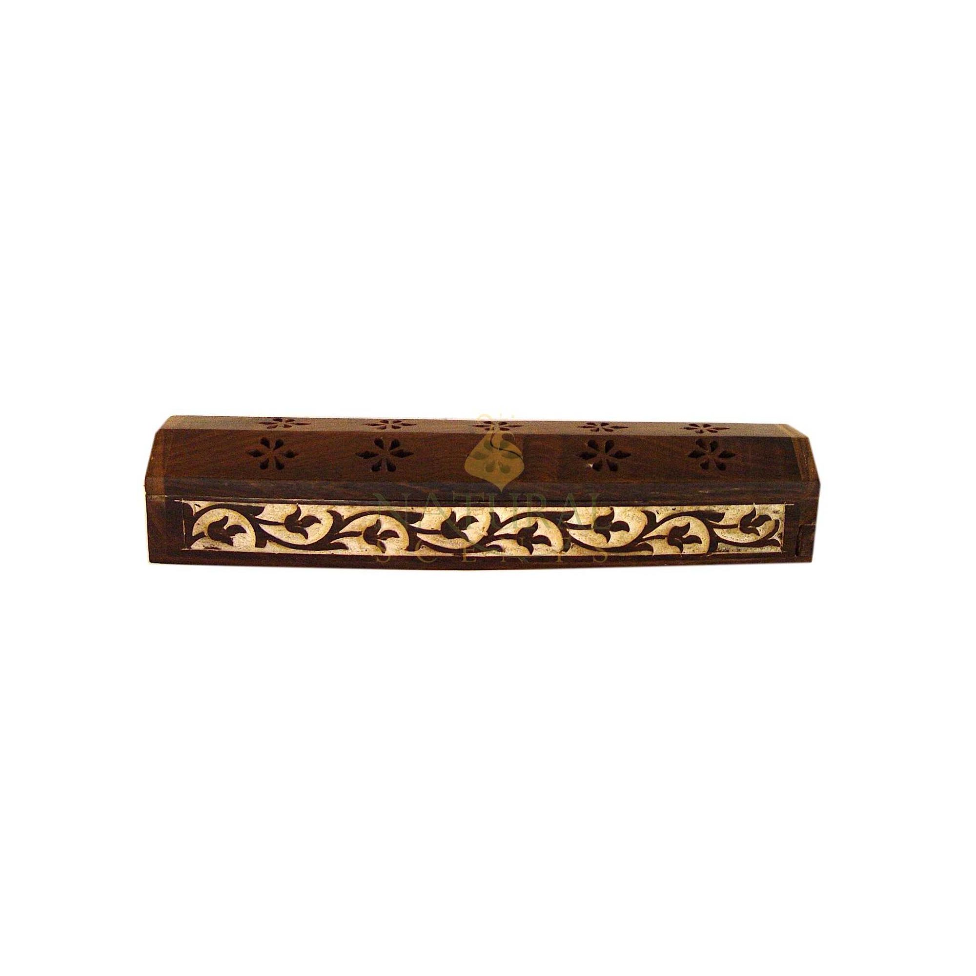 Engraved Ivy Flowers Coffin Box #85080