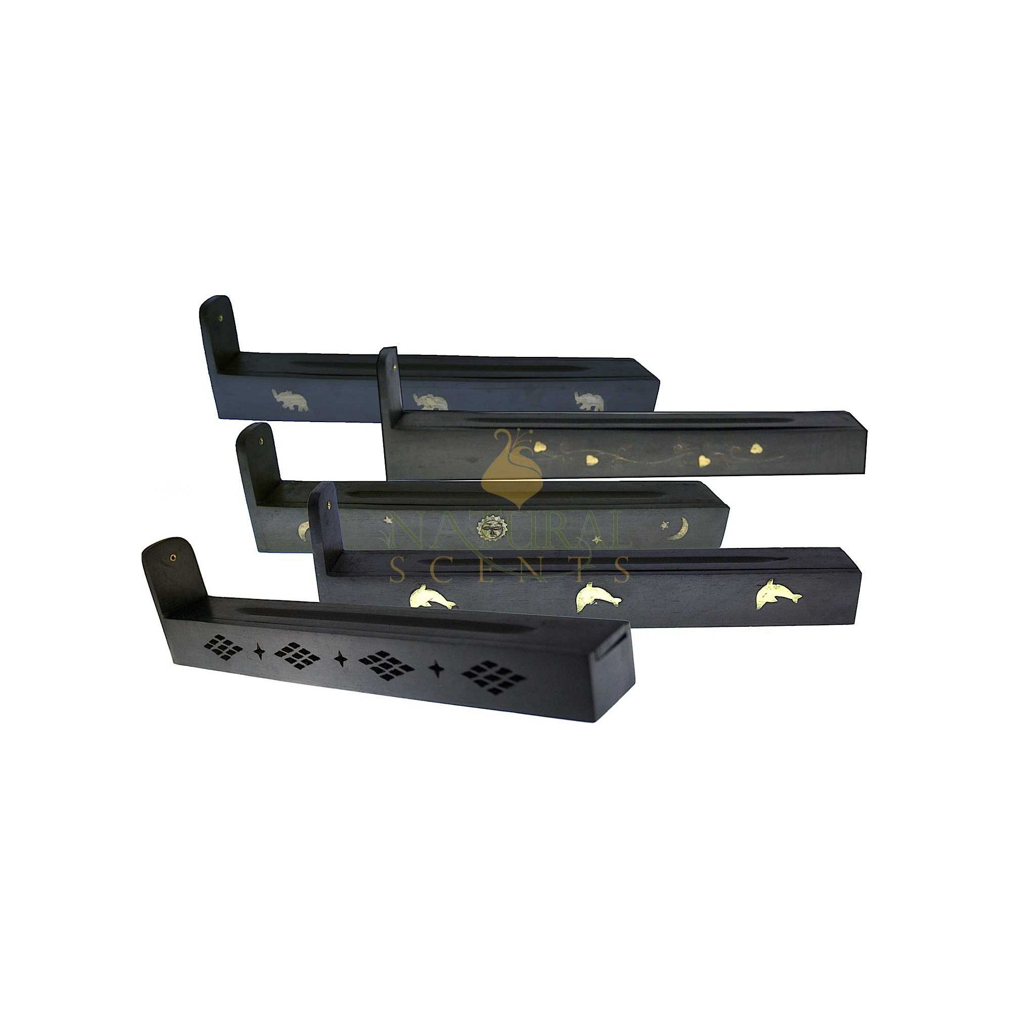 Assorted Designs Black Storage Box Burners #85093