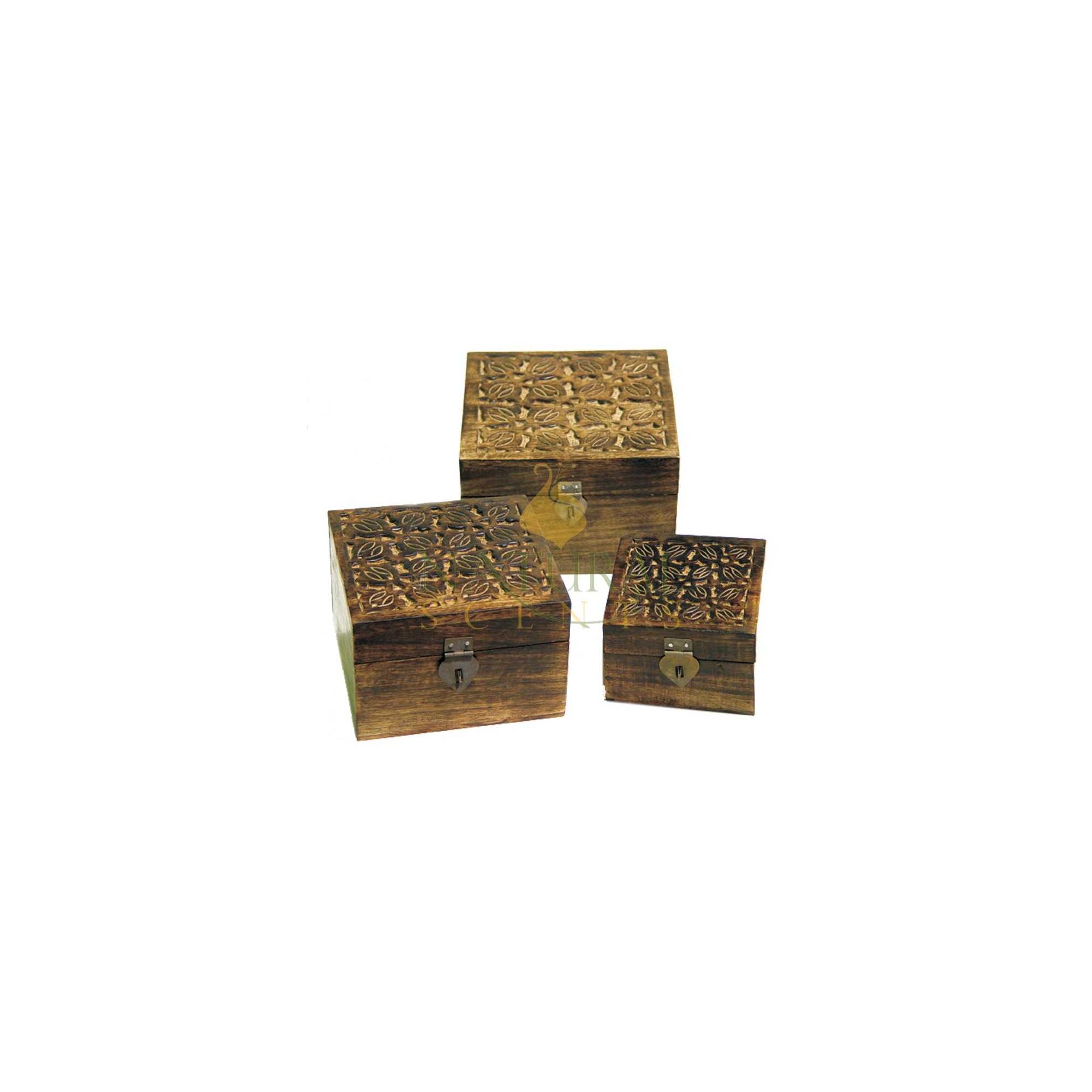 Three Floral Light Brown Box Set #85109