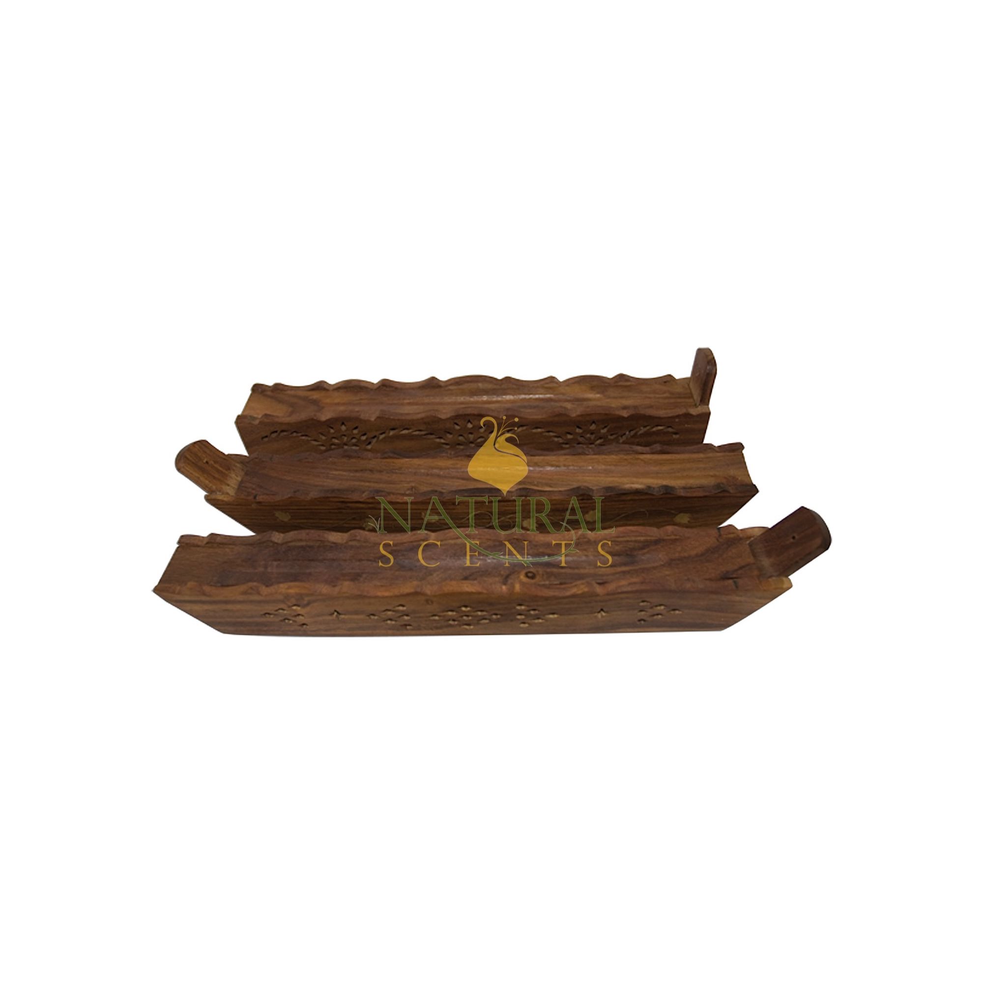 Assorted Designs Slanted Brown Storage Box Burners #85156
