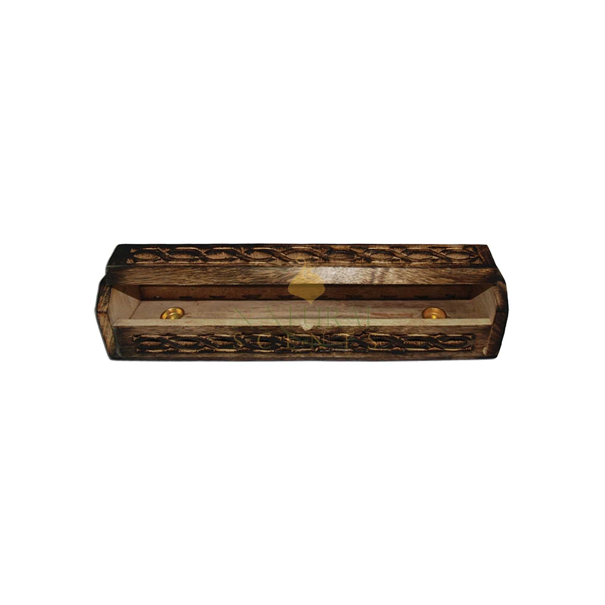 Celtic Finish Antique Coffin Box #85163