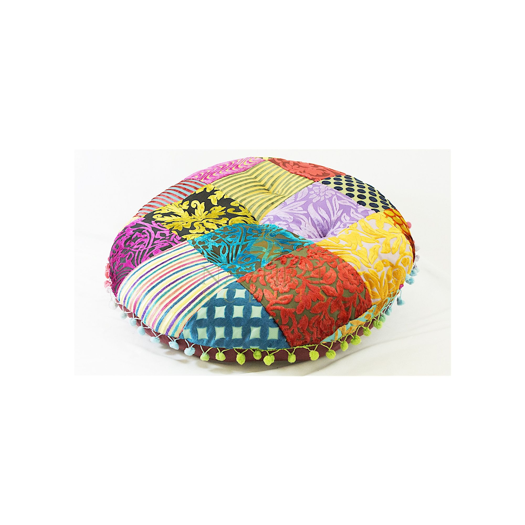 Meditation Cushion Patched Velvet