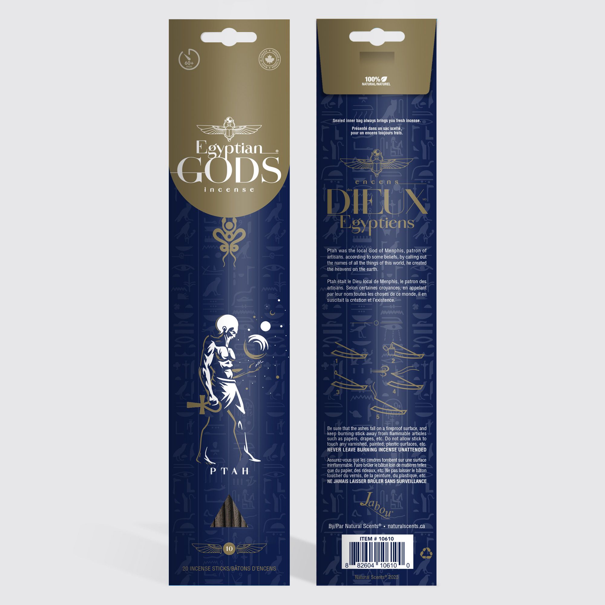 Jabou™ Egyptian Gods #10 Ptah Incense