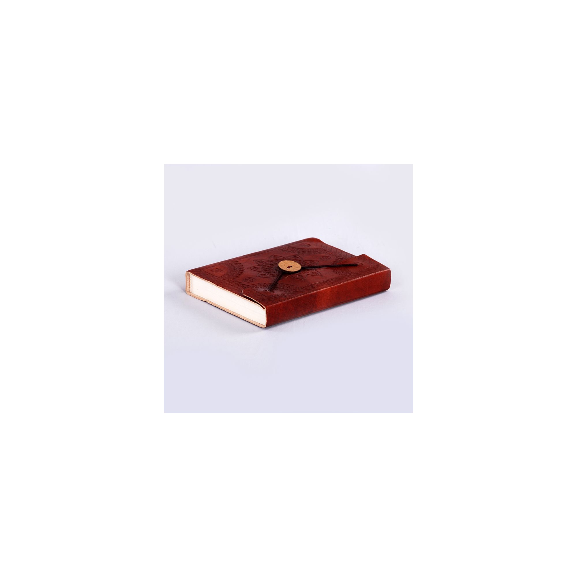 Handmade Leather Flap Journal Emboss Design