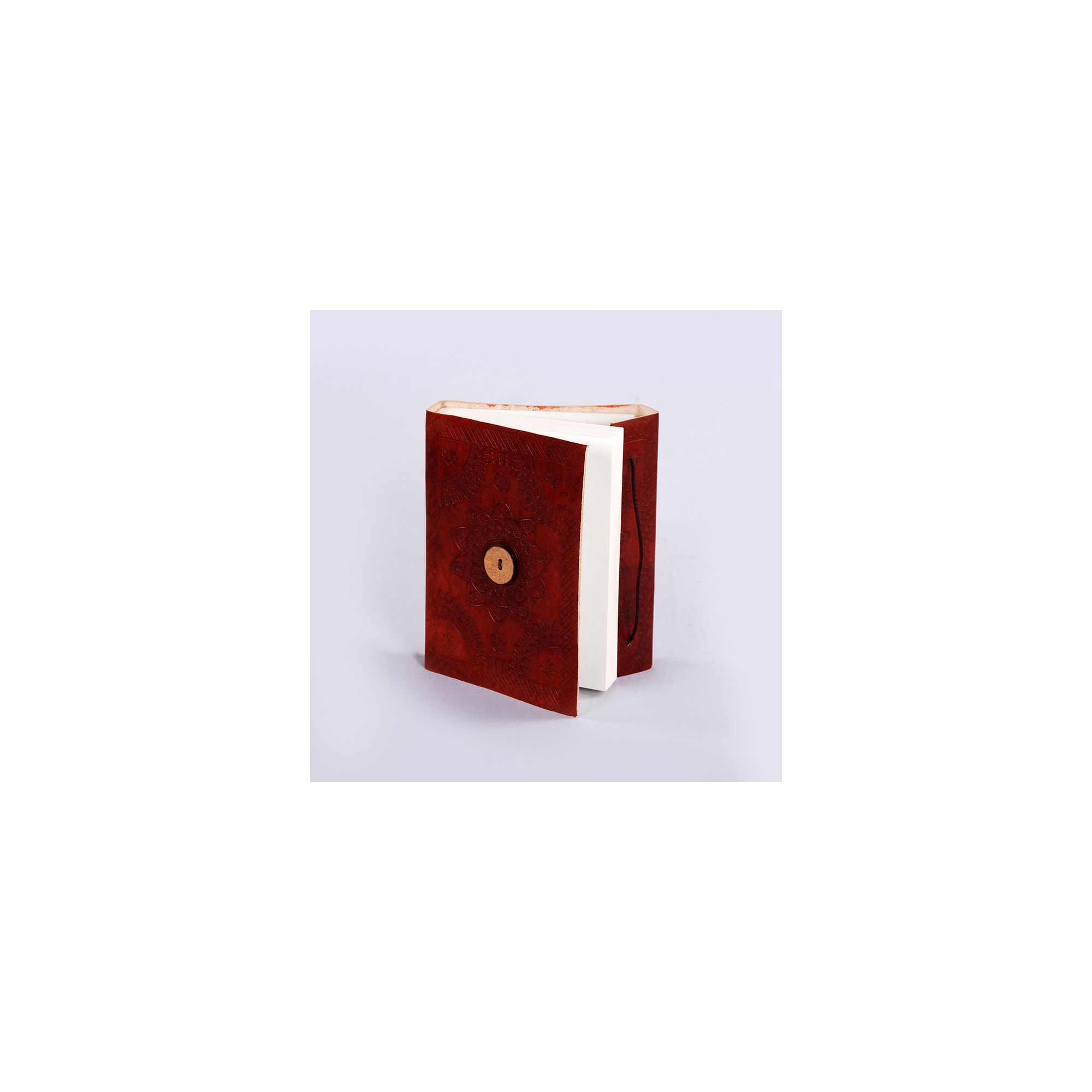 Handmade Leather Flap Journal Emboss Design
